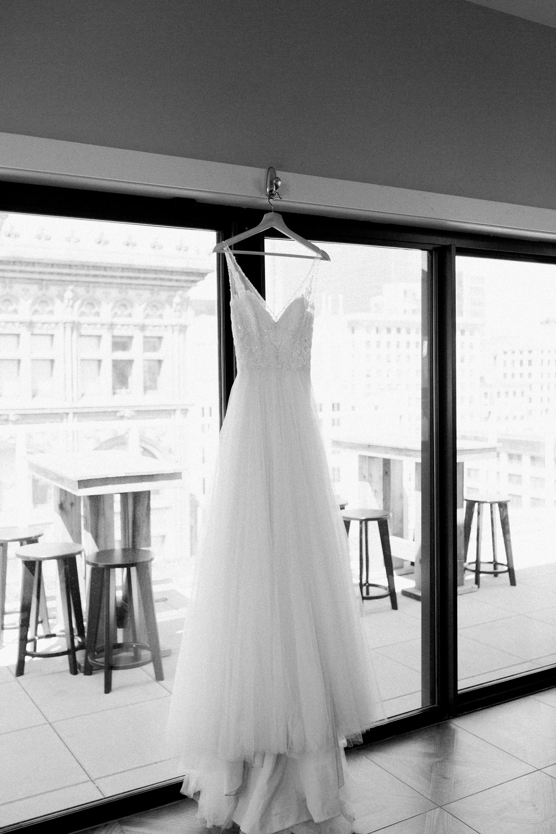 Lace and Tulle Ball Gown Chicago Wedding Stephanie Wood Photography
