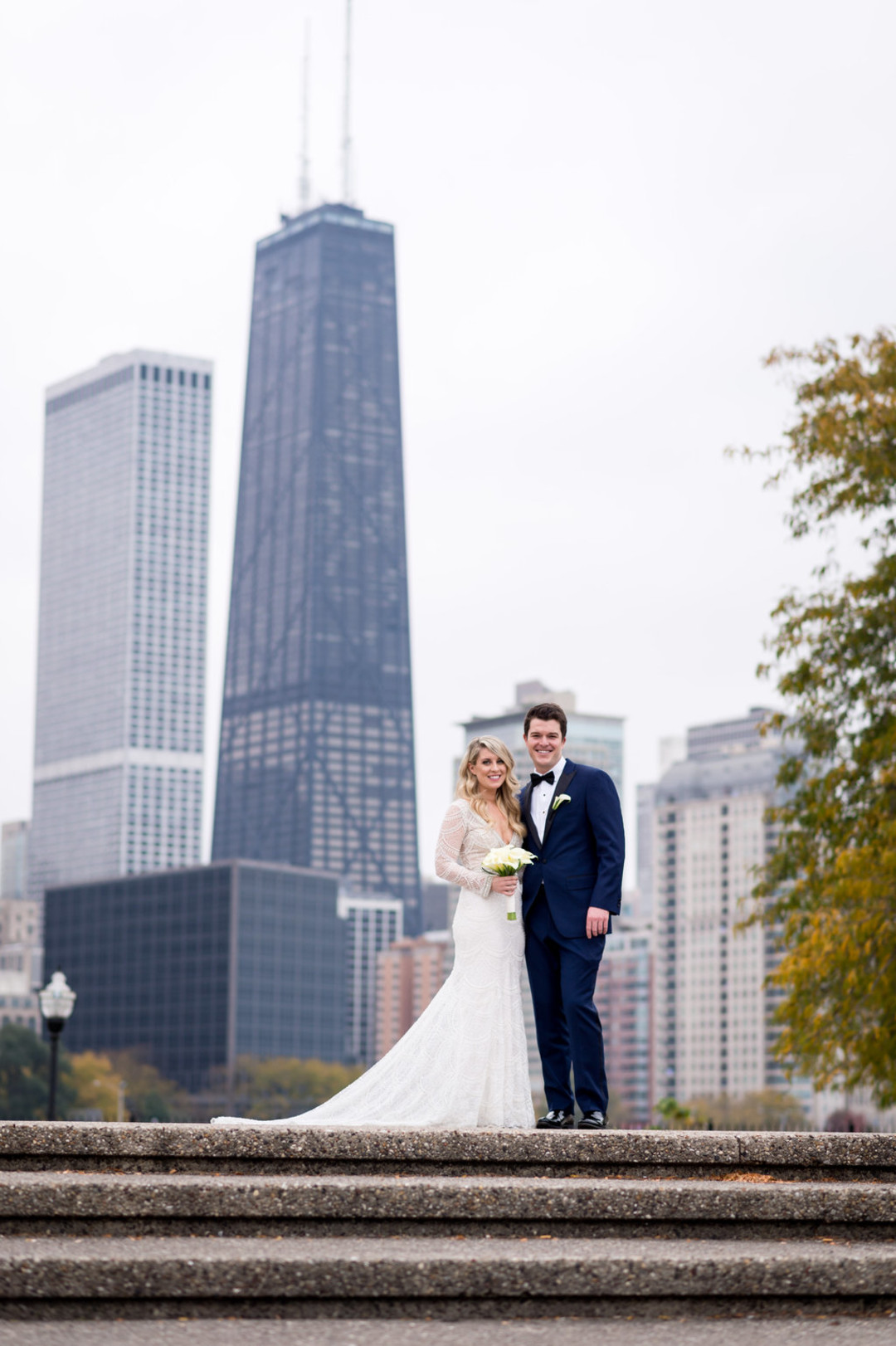 Bride and Groom Portrait Chicago Wedding Julia Franzosa Photography