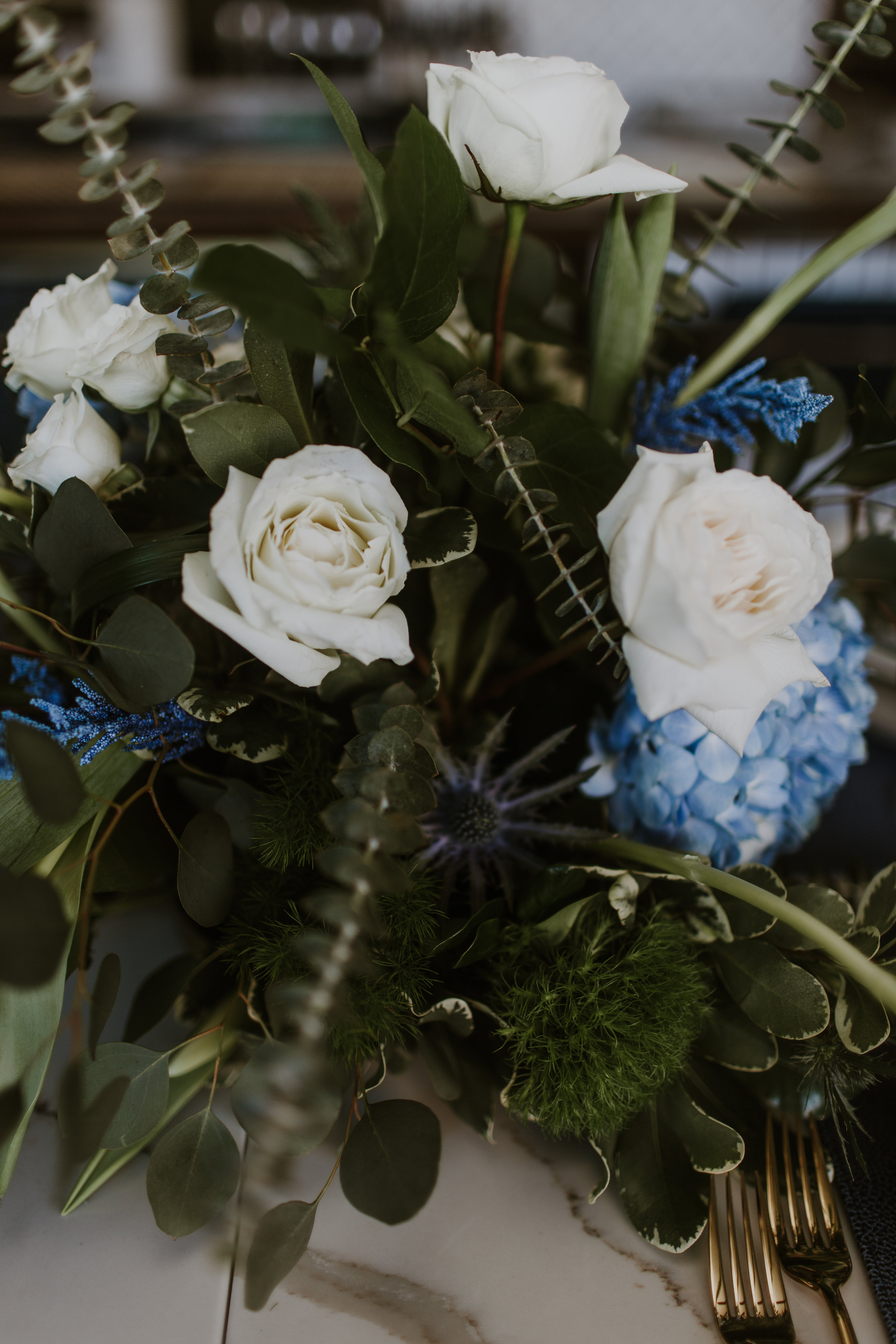 White Rose and Greenery Bridal Bouquet Chicago Wedding Gabrielle Daylor Photography