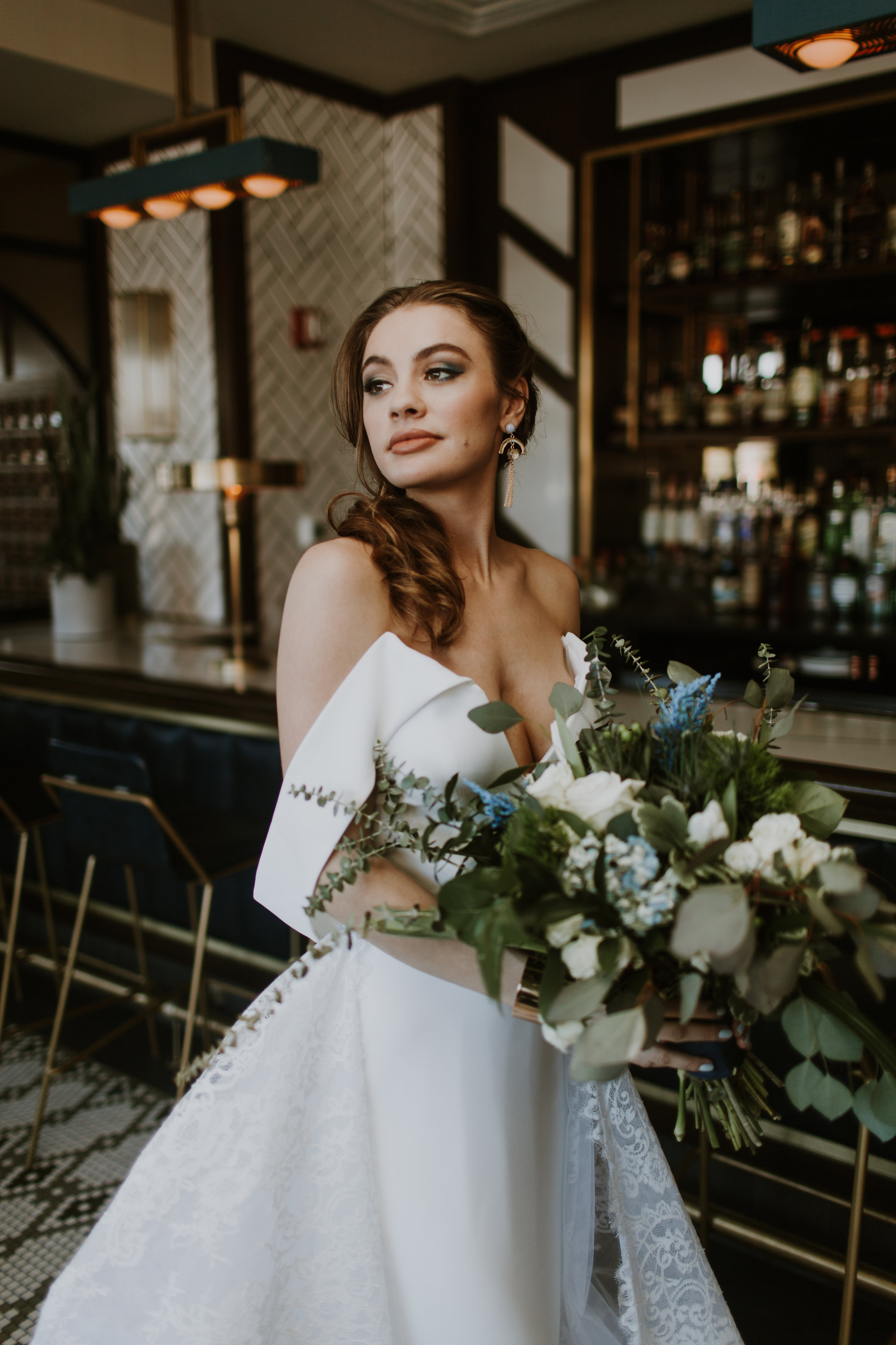 Bridal Portrait Chicago Rooftop Wedding Gabrielle Daylor Photography