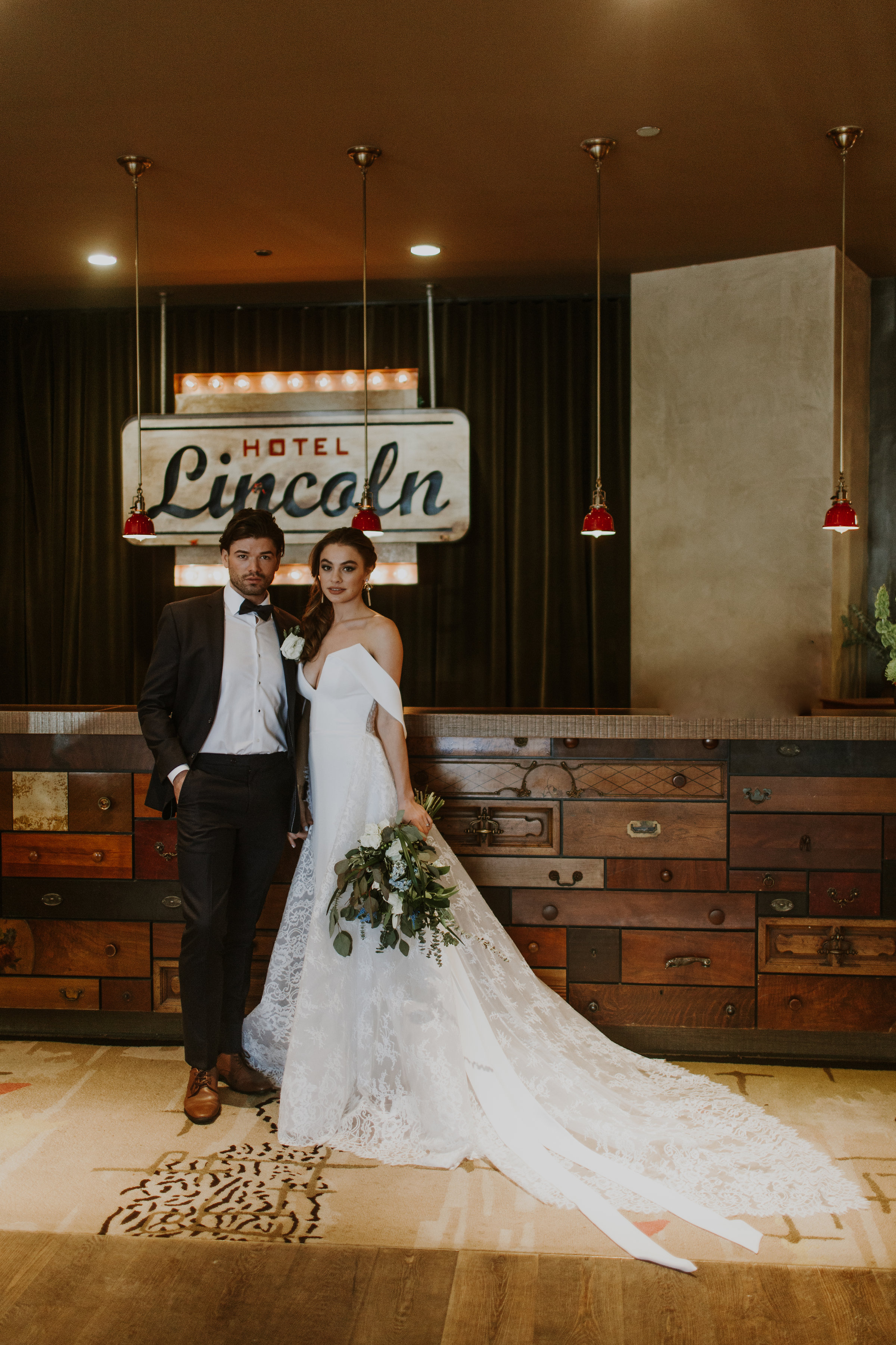 Bride and Groom Portrait Chicago Rooftop Wedding Gabrielle Daylor Photography