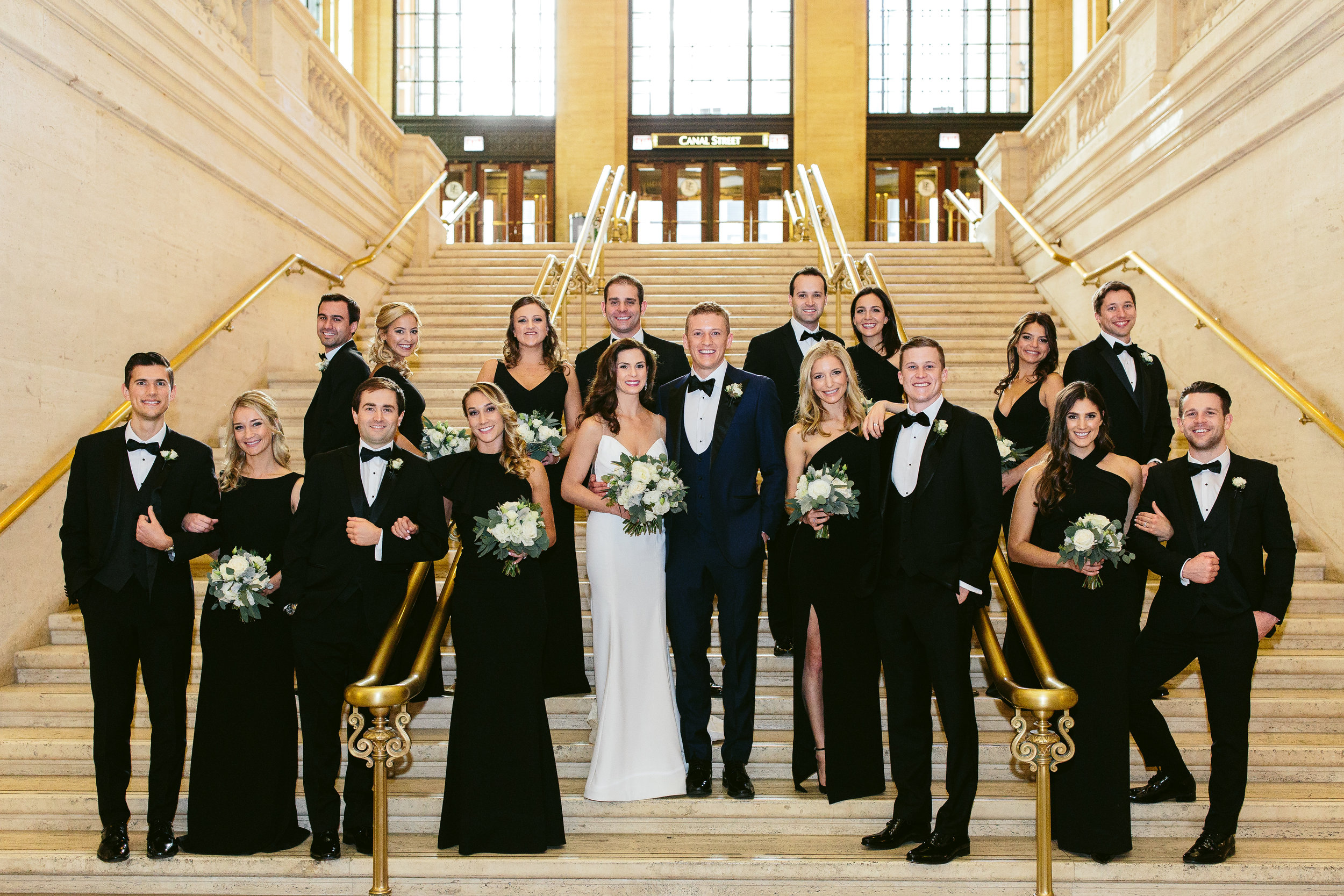 Black and Navy Bridal Party Chicago Wedding Nicodem Creative