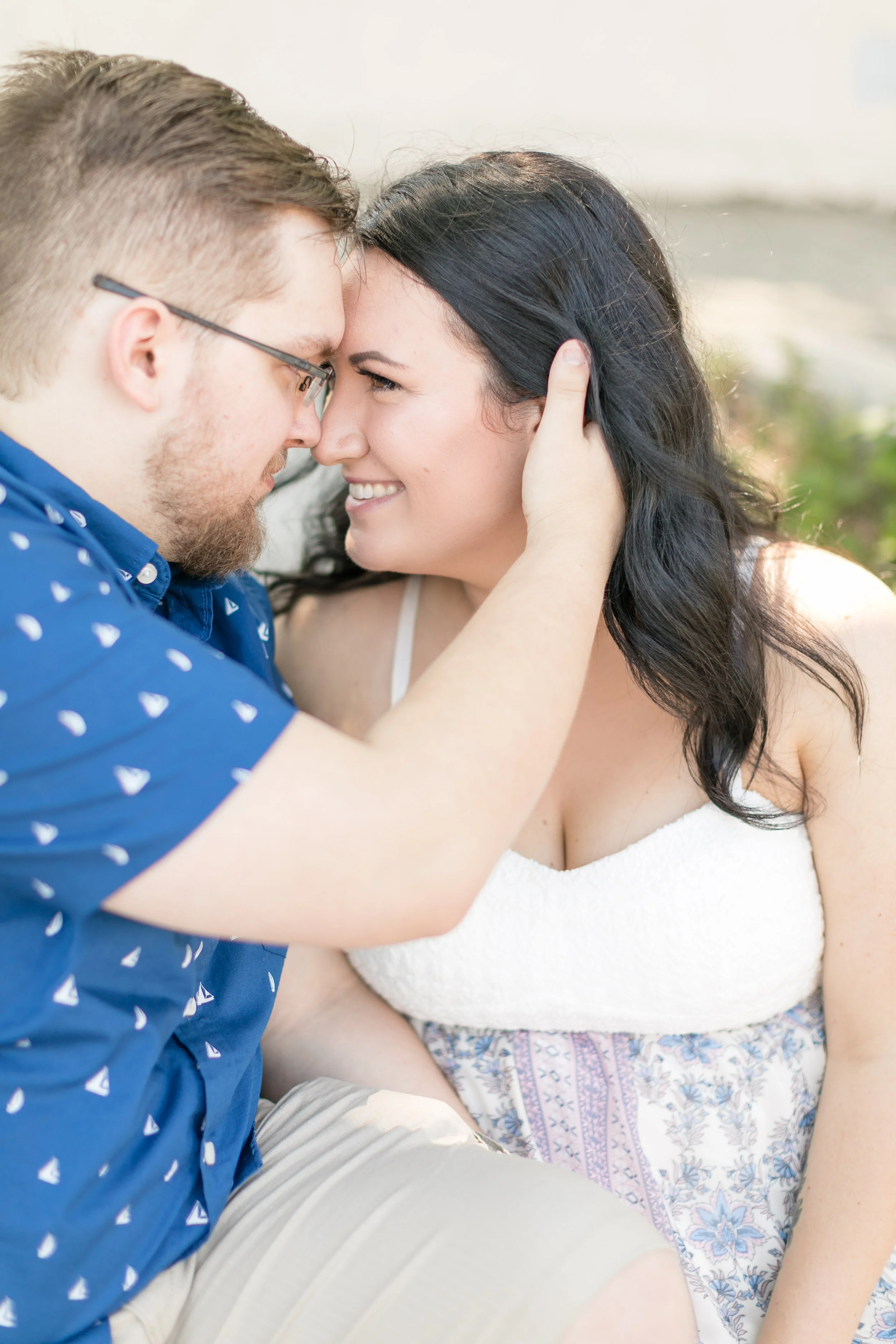 Summer downtown Chicago engagement session captured by Megan Goggins Photography. Find more inspiration at CHItheeWED.com!