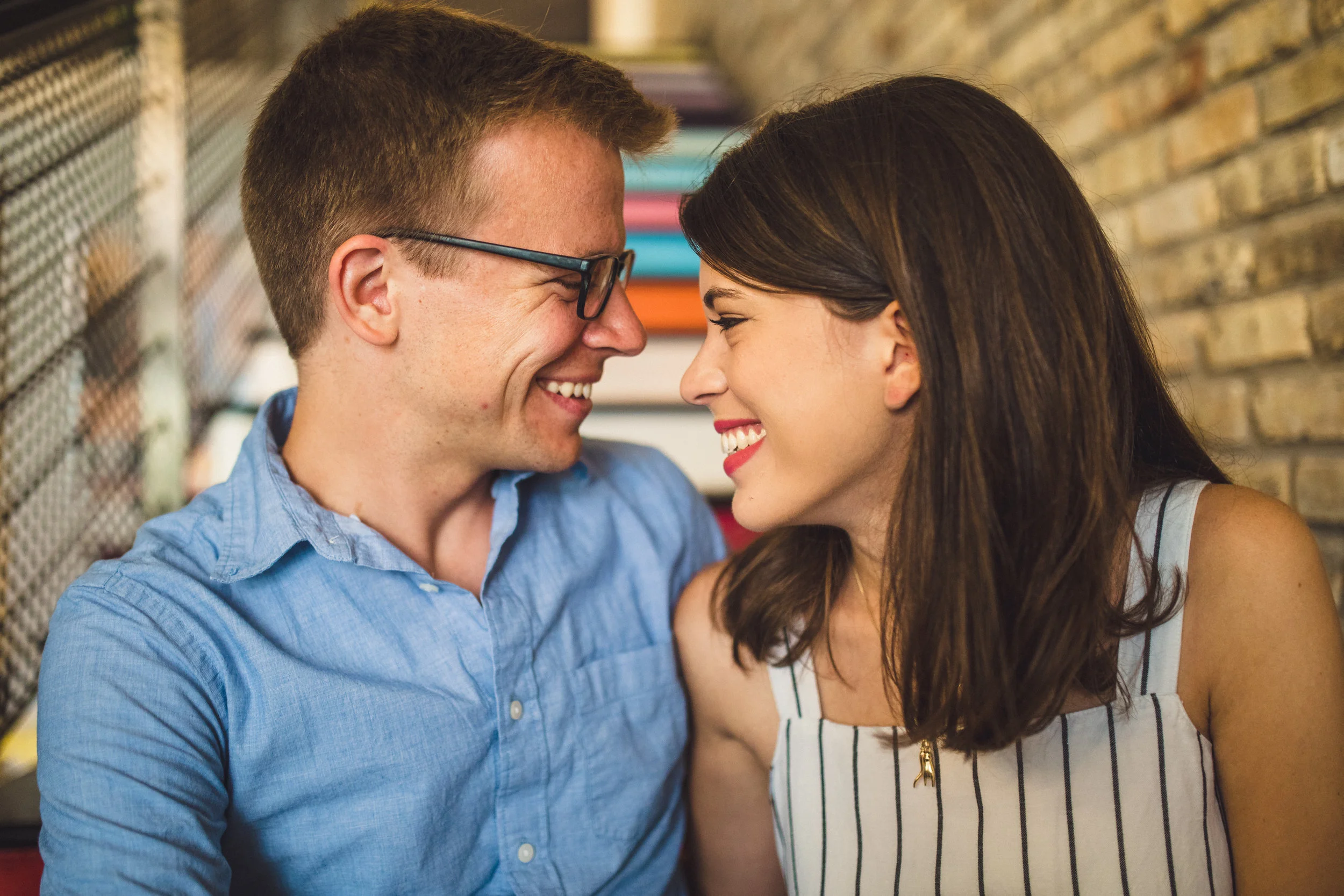Fun and colorful Chicago engagement photo session captured by Henington Photography. See more engagement photo ideas at CHItheeWED.com!