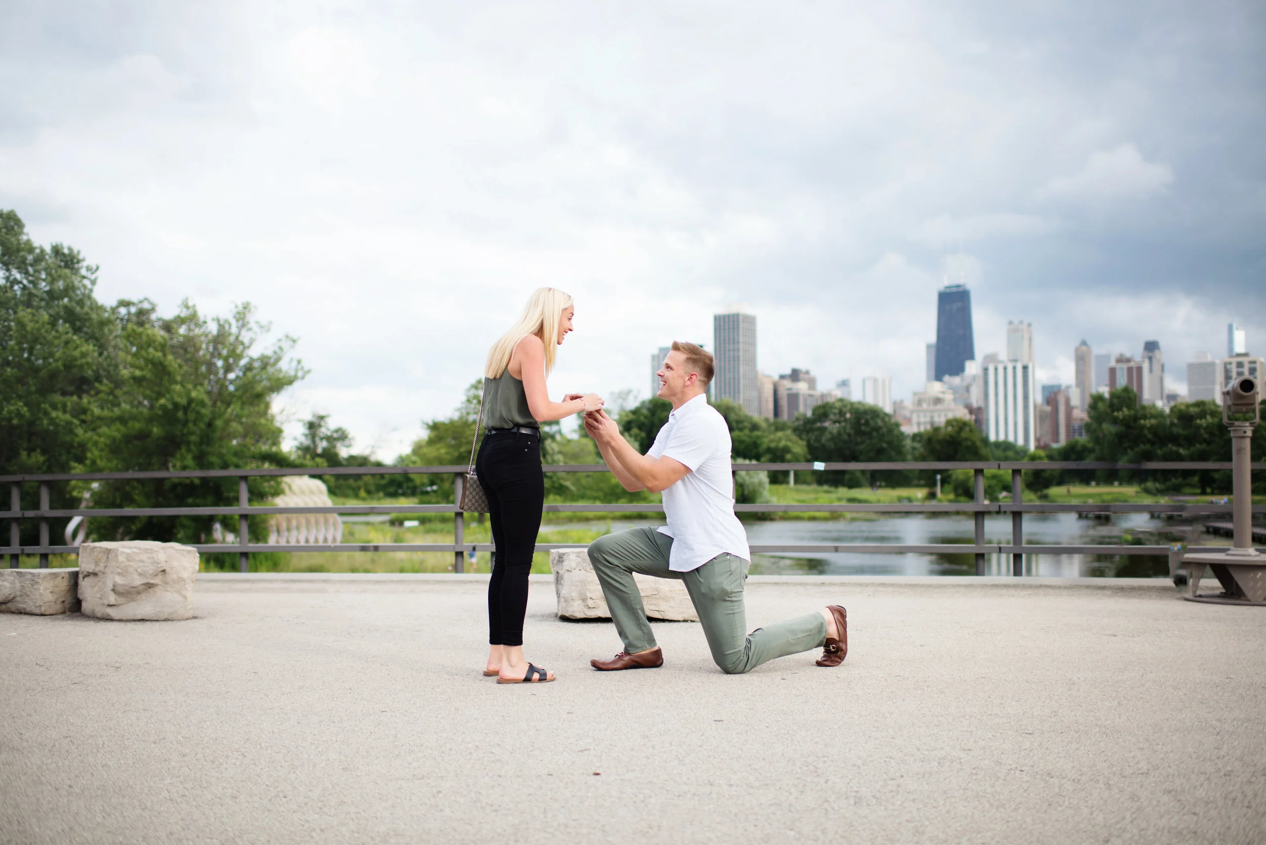 Surprise Chicago wedding proposal in Lincoln Park Zoo captured by Melina Morales Photography. See more wedding engagement and proposal ideas at CHItheeWED.com!