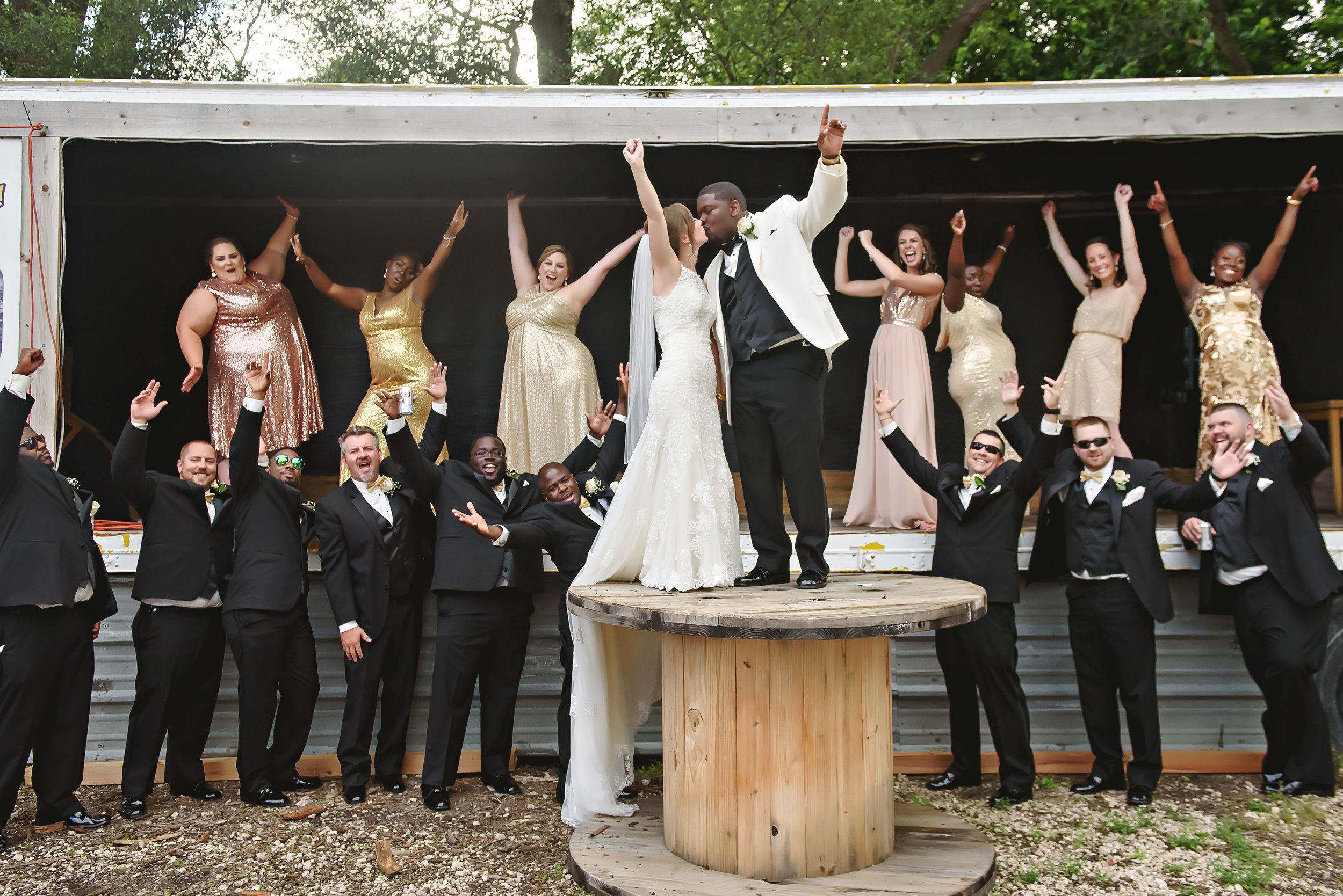 Black and gold rural Illinois wedding captured by Katelyn Turner Photography. See more wedding inspiration and decor ideas at CHItheeWED.com!
