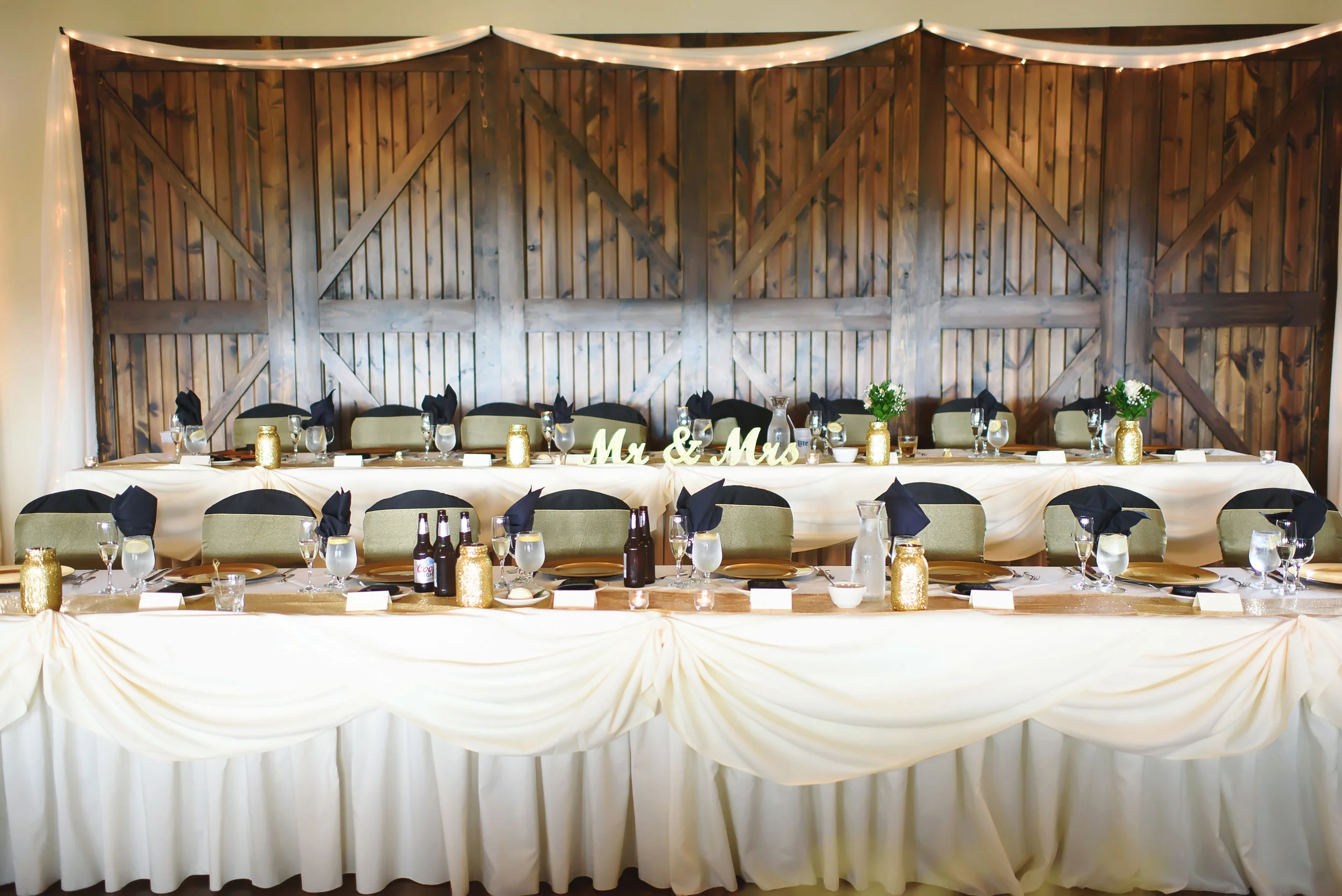 Black and gold rural Illinois wedding captured by Katelyn Turner Photography. See more wedding inspiration and decor ideas at CHItheeWED.com!
