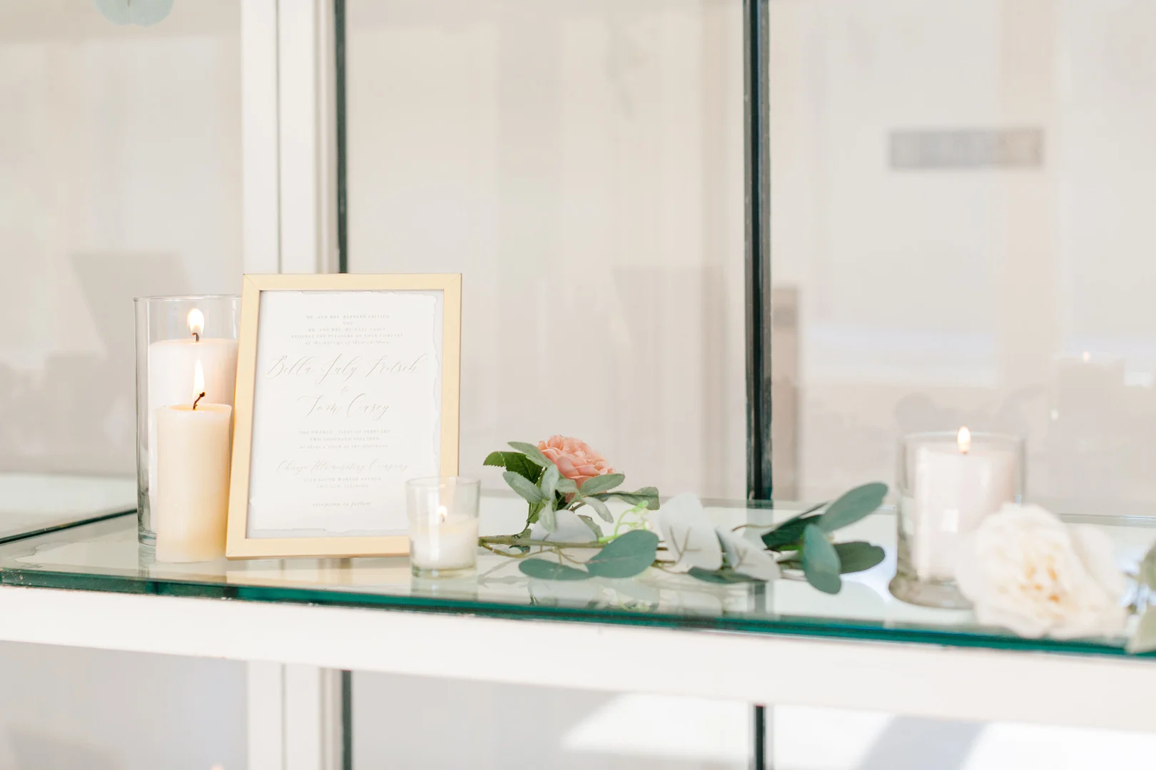 Rose and gold modern wedding styled shoot captured by Janet D Photography. See more wedding color ideas at CHItheeWED.com