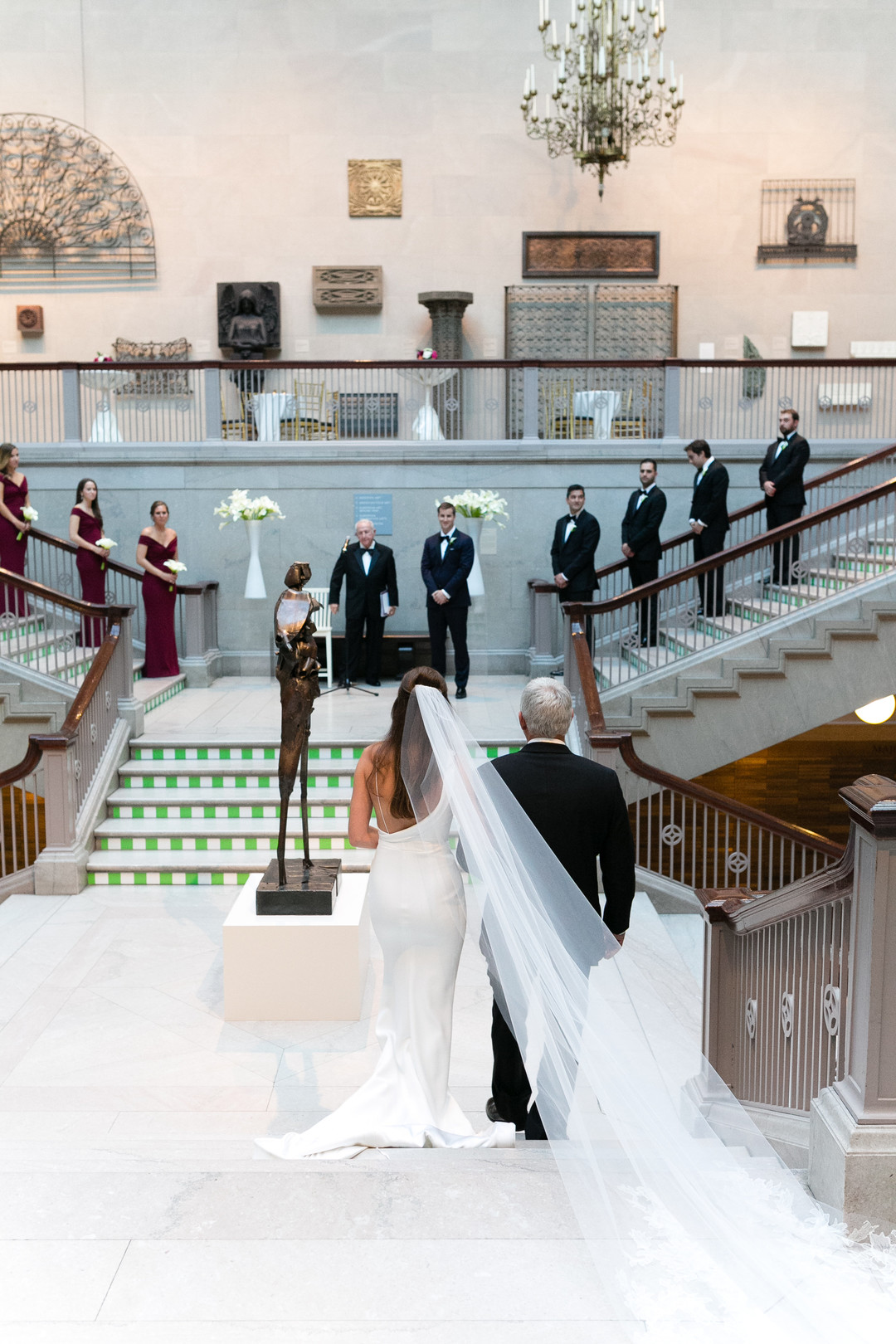 Iconic Chicago Wedding at The Art Institute of Chicago captured by Emilia Jane Photography. See more creative wedding ideas at CHItheeWED.com!