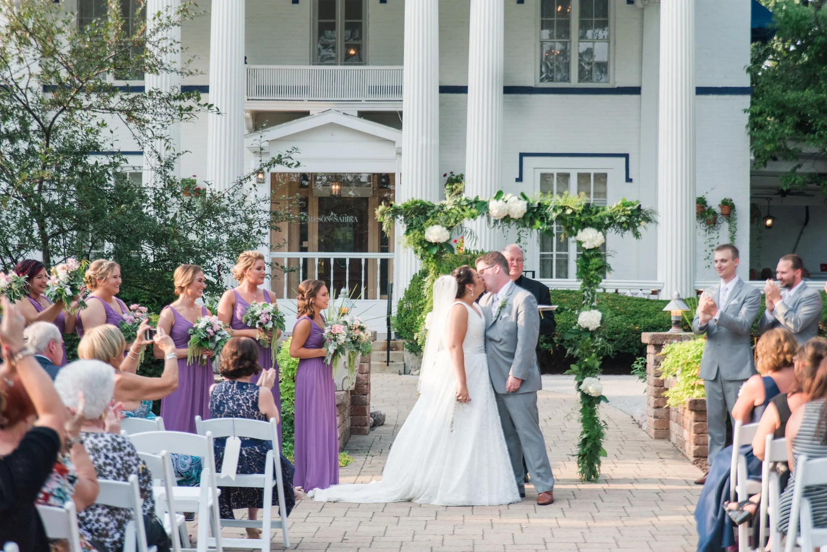 Summer mansion Chicago wedding captured by Mindy Leigh Photography. See more summer wedding ideas at CHItheeWED.com!