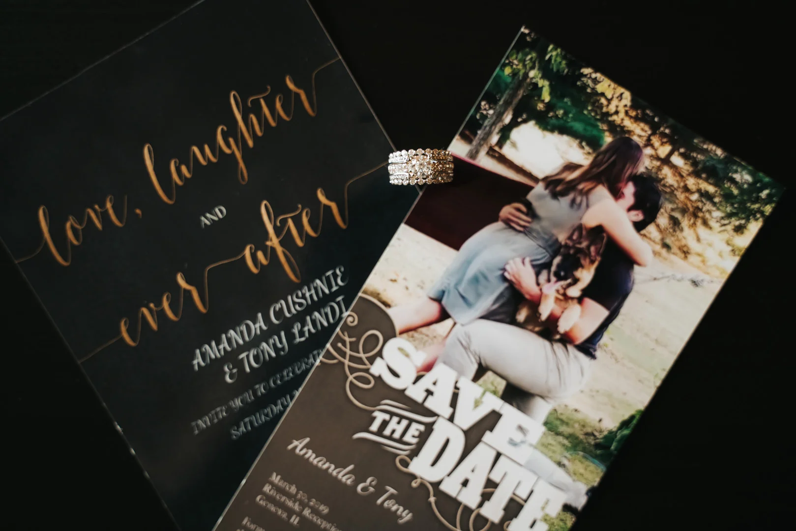 Wedding stationery: Beautiful Illinois wedding at Riverside Receptions captured by Windy City Production. See more wedding ideas at CHItheeWED.com!