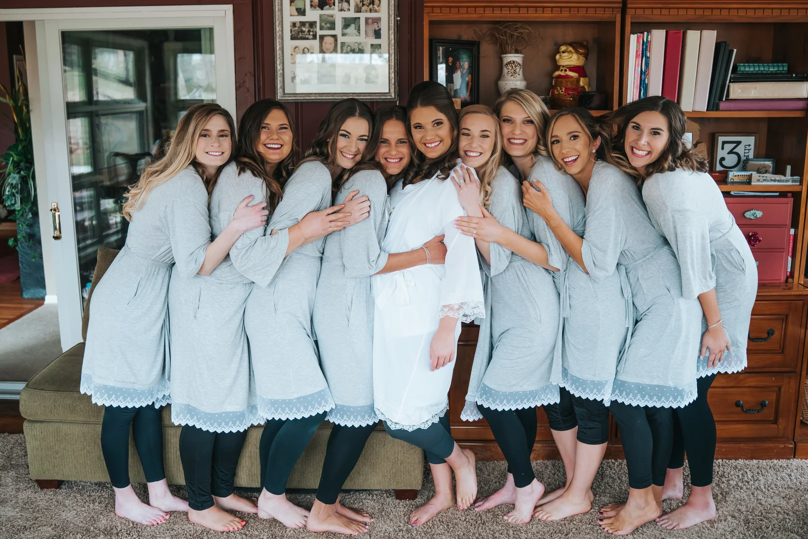 Bridal party getting ready: Beautiful Illinois wedding at Riverside Receptions captured by Windy City Production. See more wedding ideas at CHItheeWED.com!