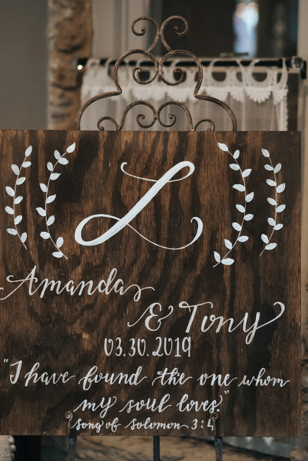 Wedding sign: Beautiful Illinois wedding at Riverside Receptions captured by Windy City Production. See more wedding ideas at CHItheeWED.com!