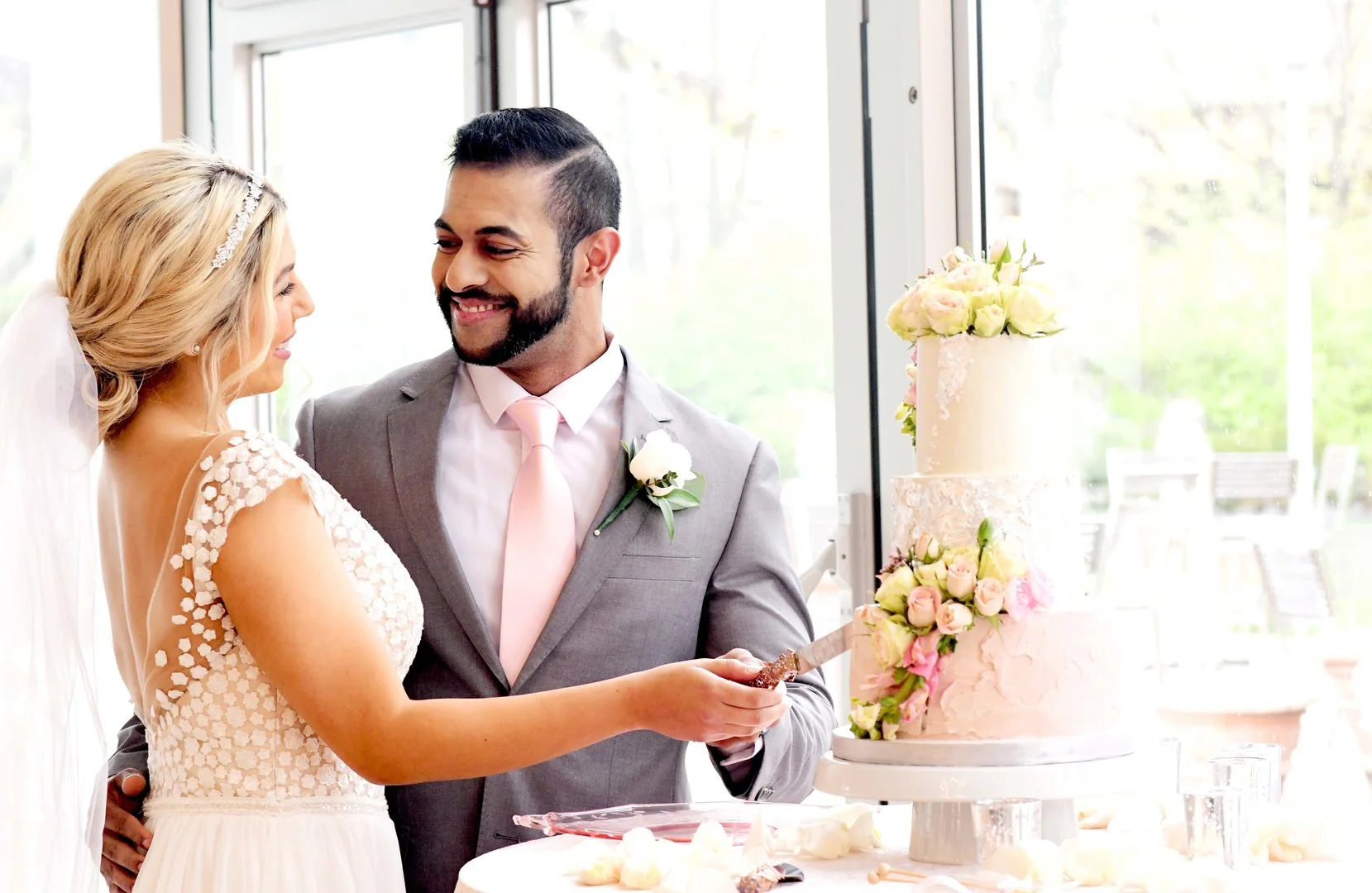 Romantic ivory and rose gold wedding inspiration captured by Lori Sapio. See more elegant wedding ideas at CHItheeWED.com!