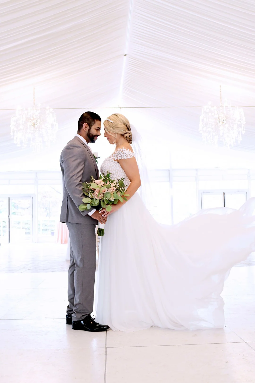 Wedding photo inspiration: Romantic ivory and rose gold wedding inspiration captured by Lori Sapio. See more elegant wedding ideas at CHItheeWED.com!
