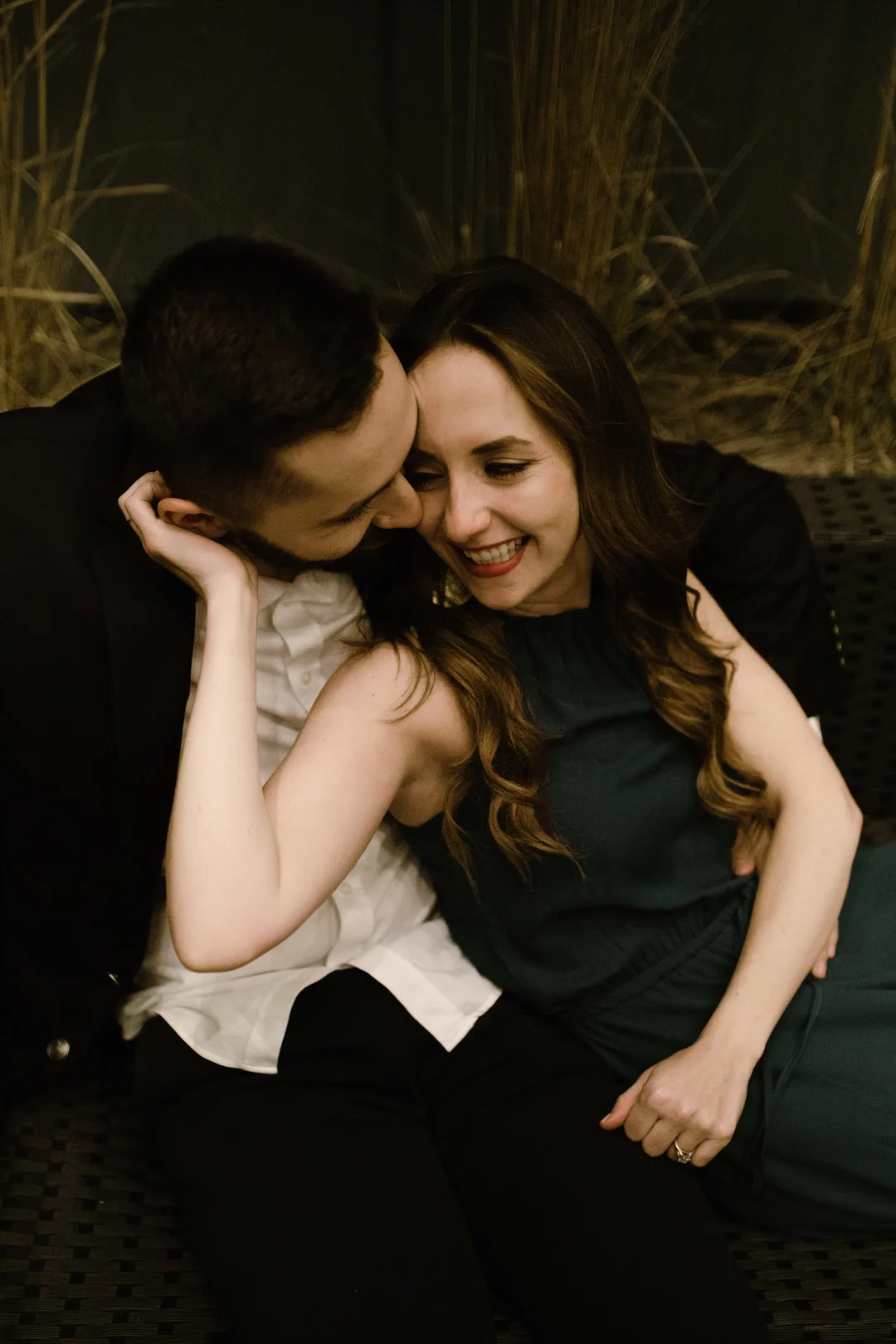 Evening Chicago engagement session captured by Robyn and Finch. See more engagement photo ideas on CHItheeWED.com!