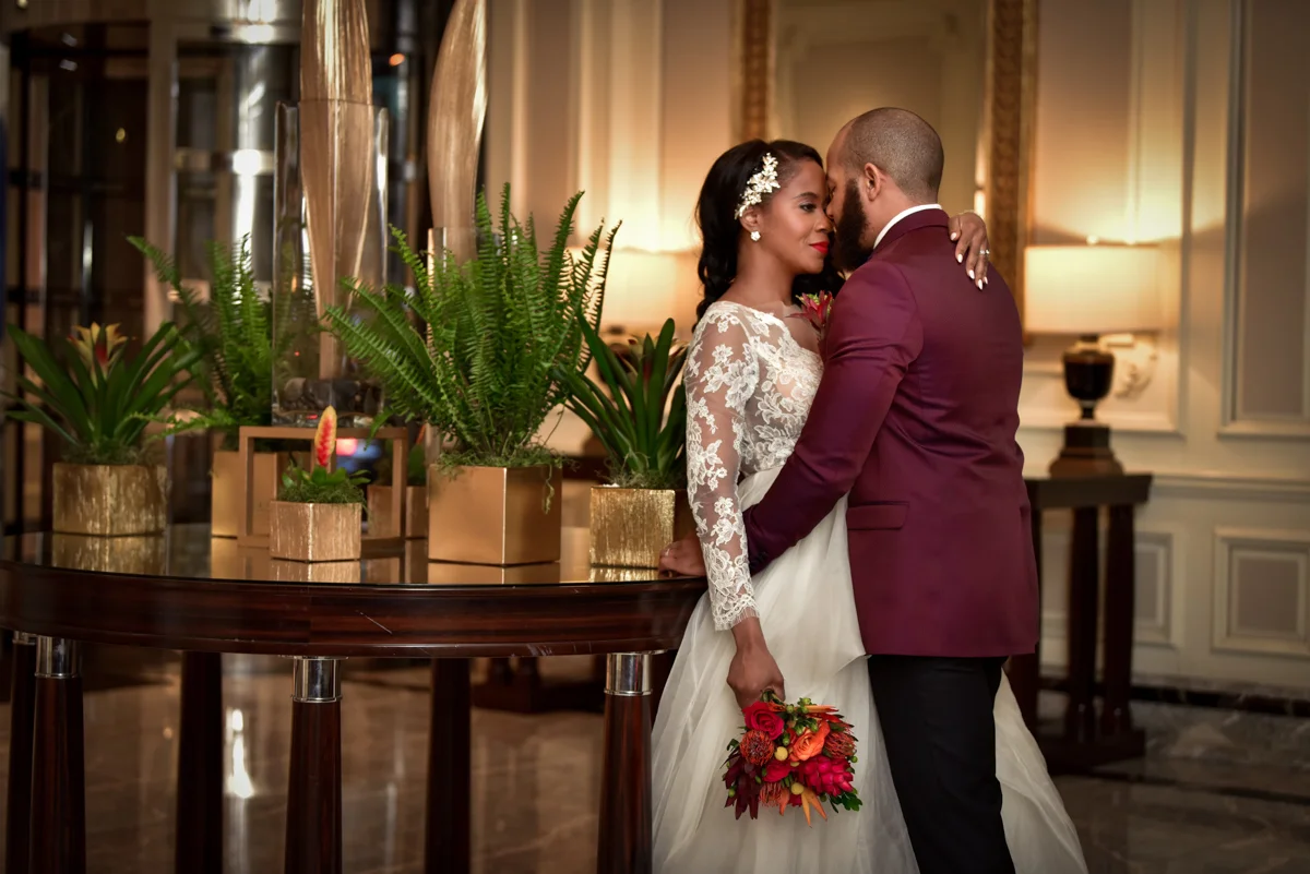 Wedding portrait: Casablanca wedding theme Chicago styled shoot designed by Event Shoppe Chicago and captured by Grey Matter Photography. See more creative wedding ideas at CHItheeWED.com!