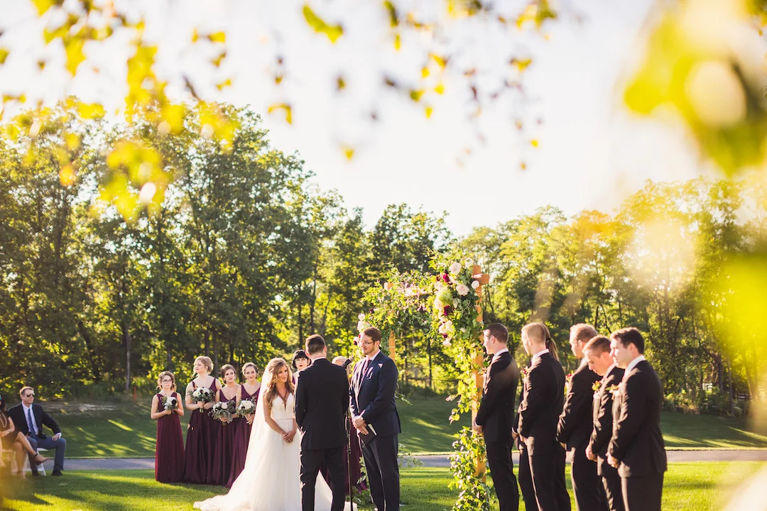 Outdoor wedding ceremony: Elegant country club wedding captured by Henington Photography. See more elegant wedding ideas at CHItheeWED.com!