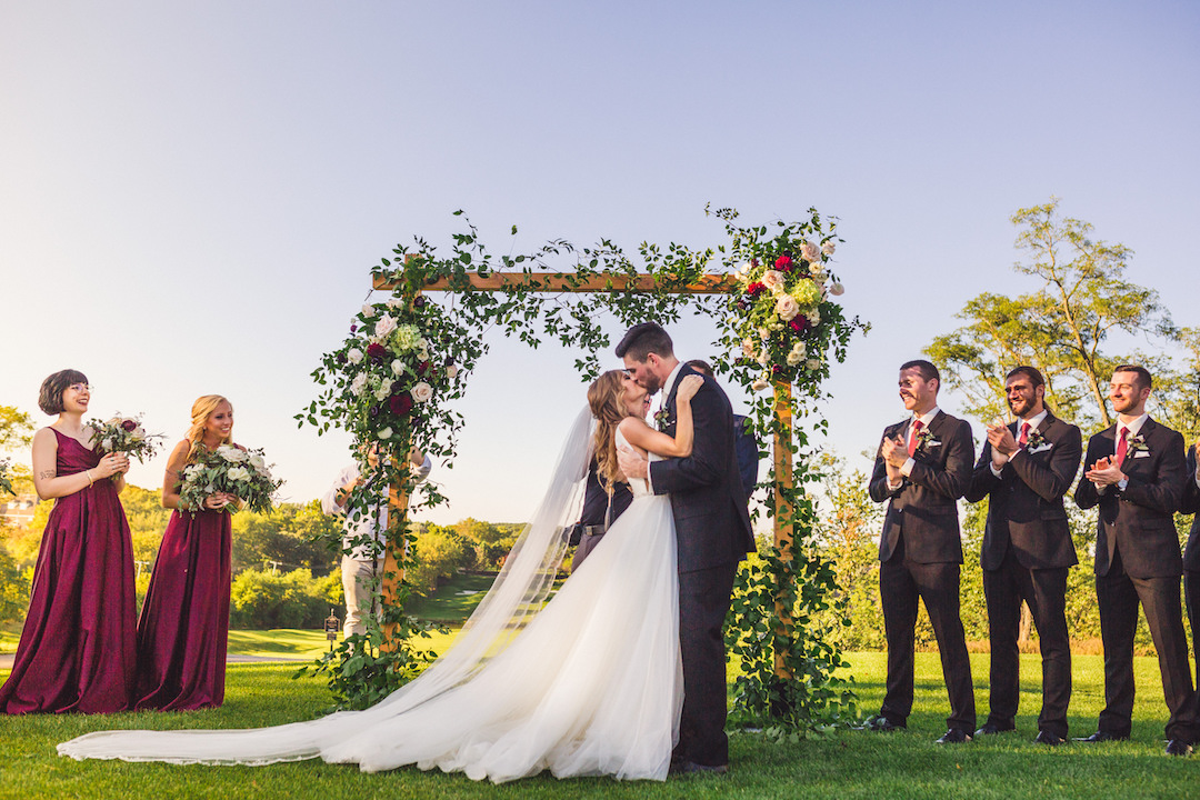 Outdoor fall wedding: Elegant country club wedding captured by Henington Photography. See more elegant wedding ideas at CHItheeWED.com!