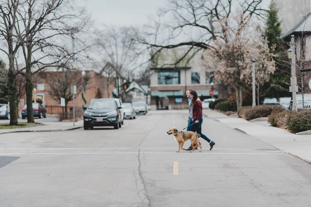 Cozy Chicago Lake Forest engagement session captured by Jenn Marie Photography. See more engagement photo ideas at CHItheeWED.com!