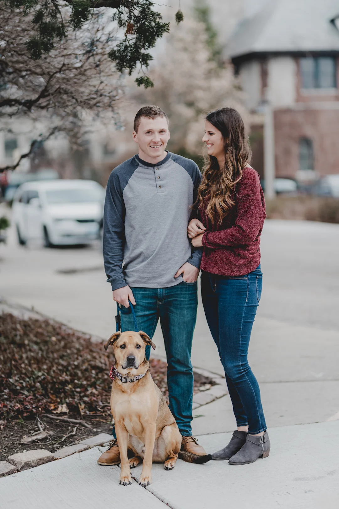 Cozy Chicago Lake Forest engagement session captured by Jenn Marie Photography. See more engagement photo ideas at CHItheeWED.com!