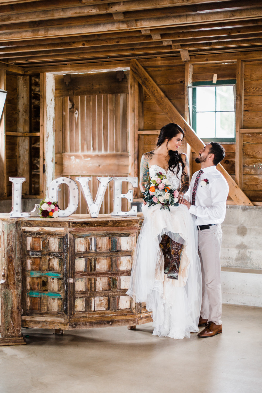Rustic barn wedding inspiration captured by Grace Rios Photography. See more fall wedding ideas at CHItheeWED.com!