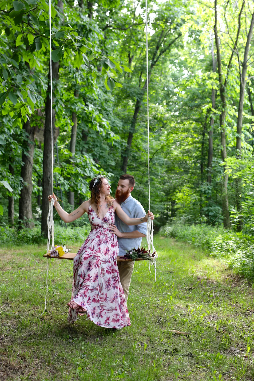 Romantic garden engagement session captured by Messy Photography. See more engagement photo ideas at CHItheeWED.com!