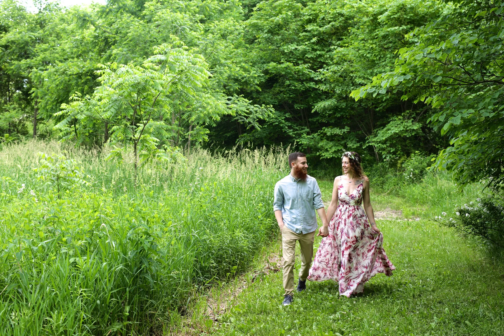Romantic garden engagement session captured by Messy Photography. See more engagement photo ideas at CHItheeWED.com!