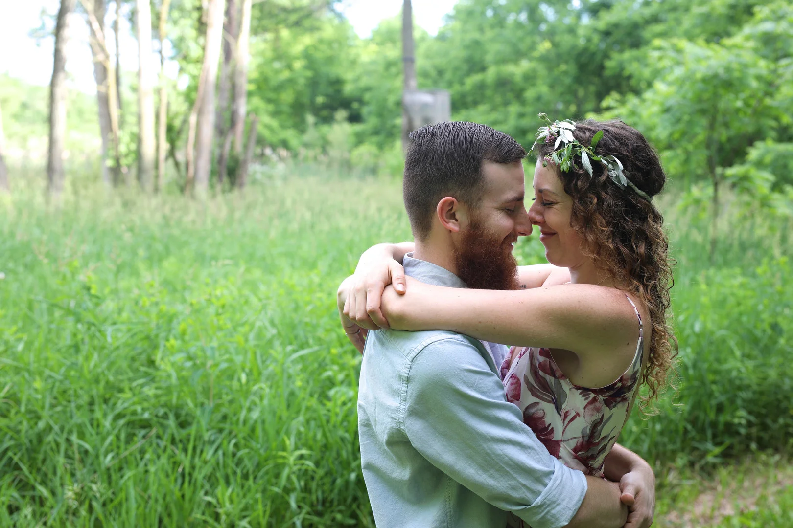 Romantic garden engagement session captured by Messy Photography. See more engagement photo ideas at CHItheeWED.com!