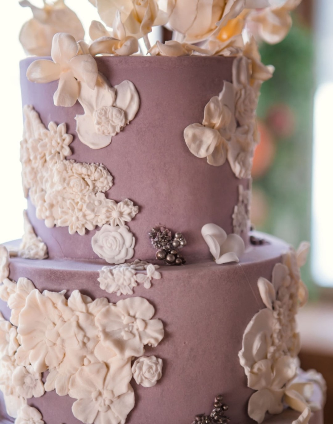 Purple wedding cake: Bohemian wedding inspiration captured by Truly Sublime Photography. See more boho wedding ideas on CHItheeWED.com! 