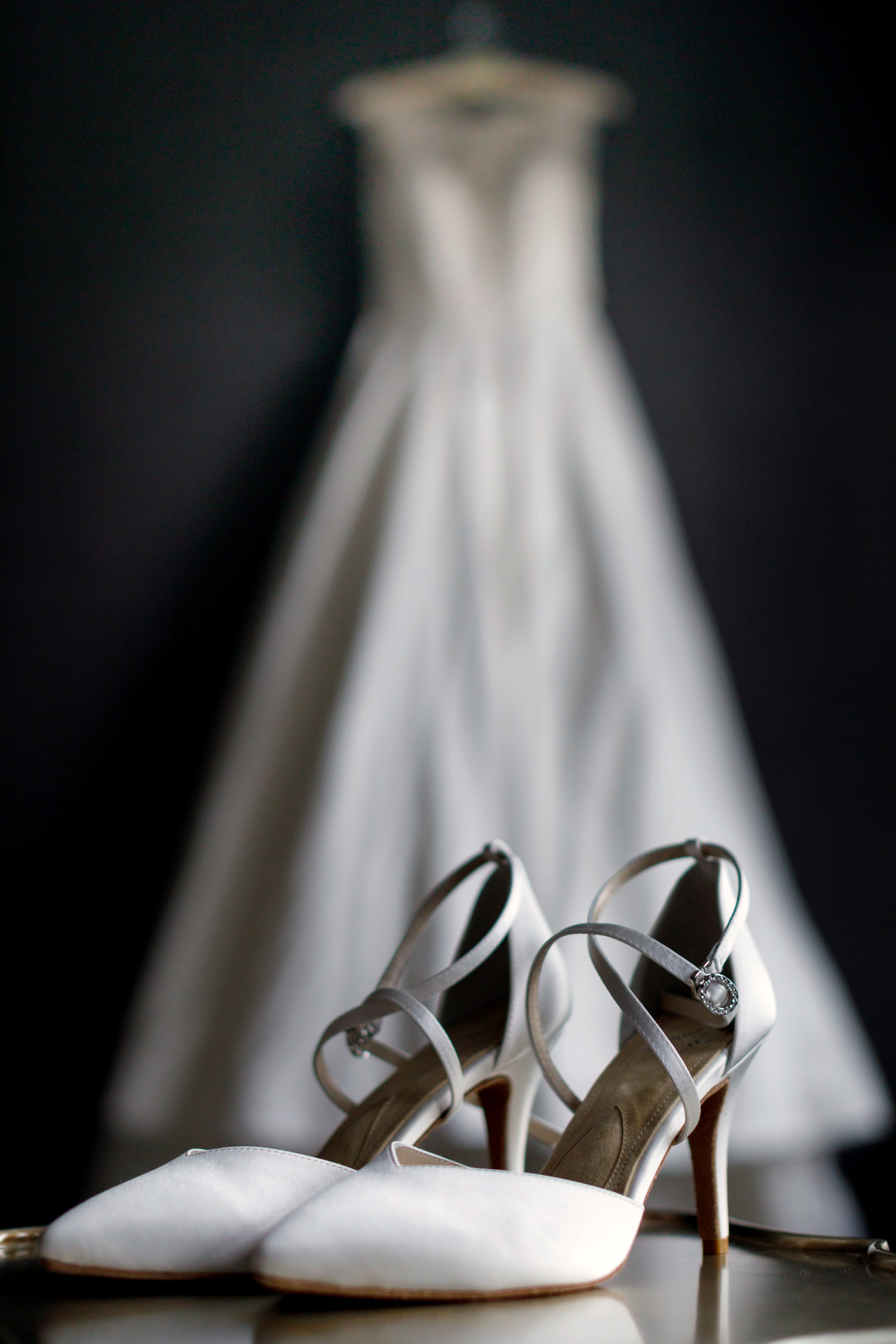 Bridal shoes: Sophisticated InterContinental Chicago Magnificent Mile Winter Wedding captured by Wasabi Photography. See more winter wedding ideas on CHItheeWED.com!