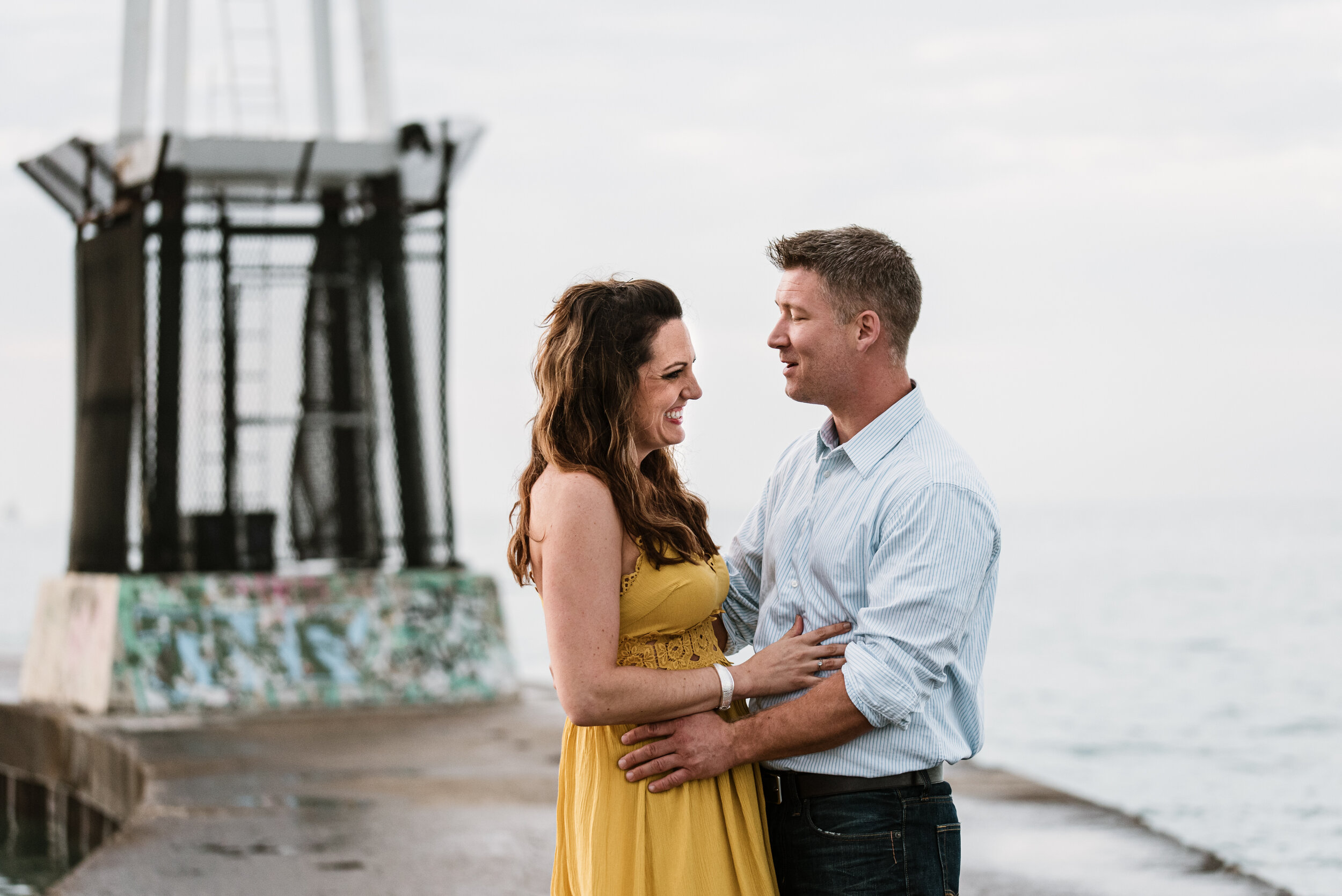 Stunning North Ave Beach Chicago Engagement Session captured by Victoria McDonald Photography. See more engagement photo ideas on CHItheeWED.com!