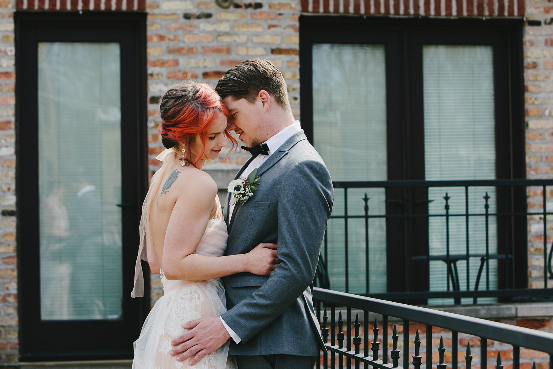 Travel Styled Elopement Shoot at Historic B&amp;B in Chicago captured by Dawn E Roscoe Photography. Visit CHItheeWED.com for more wedding inspiration!