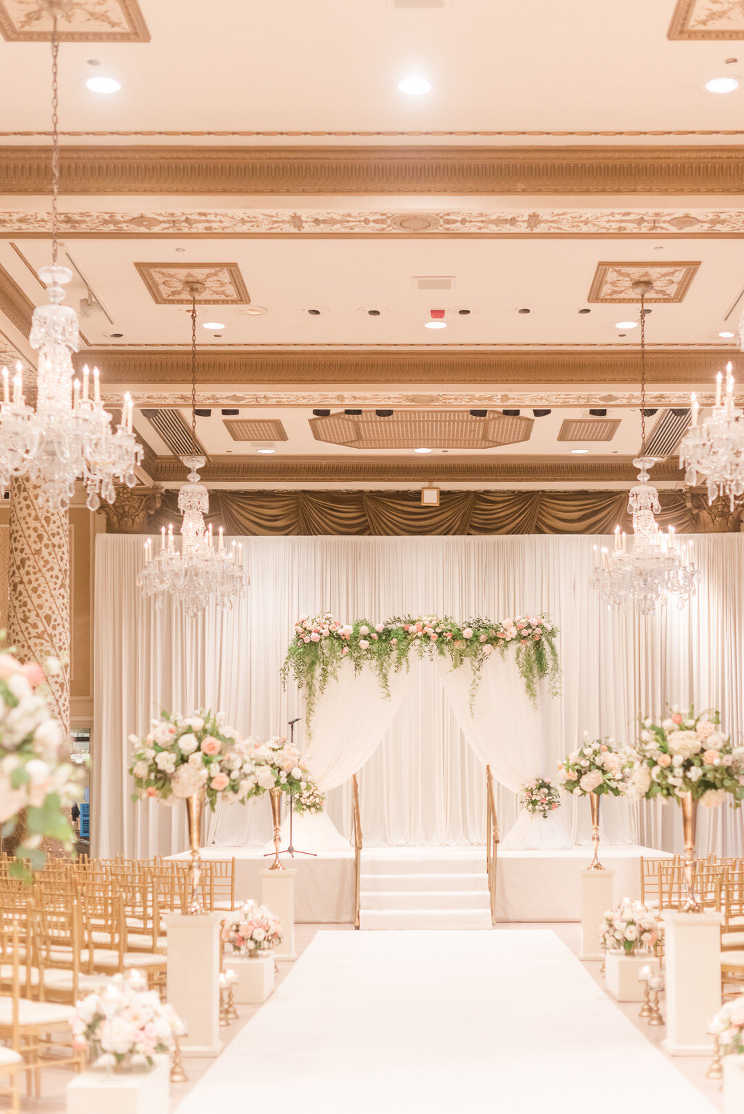 Classic and elegant ballroom wedding captured by Rakoteet Photography. See more ballroom wedding ideas at CHItheeWED.com!