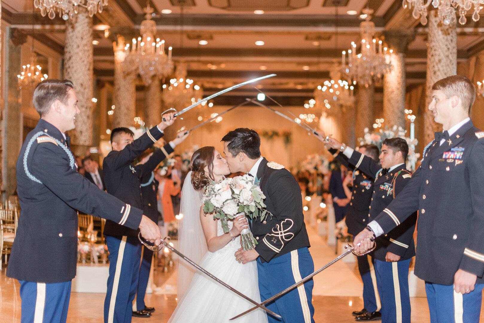 Classic and elegant ballroom wedding captured by Rakoteet Photography. See more ballroom wedding ideas at CHItheeWED.com!