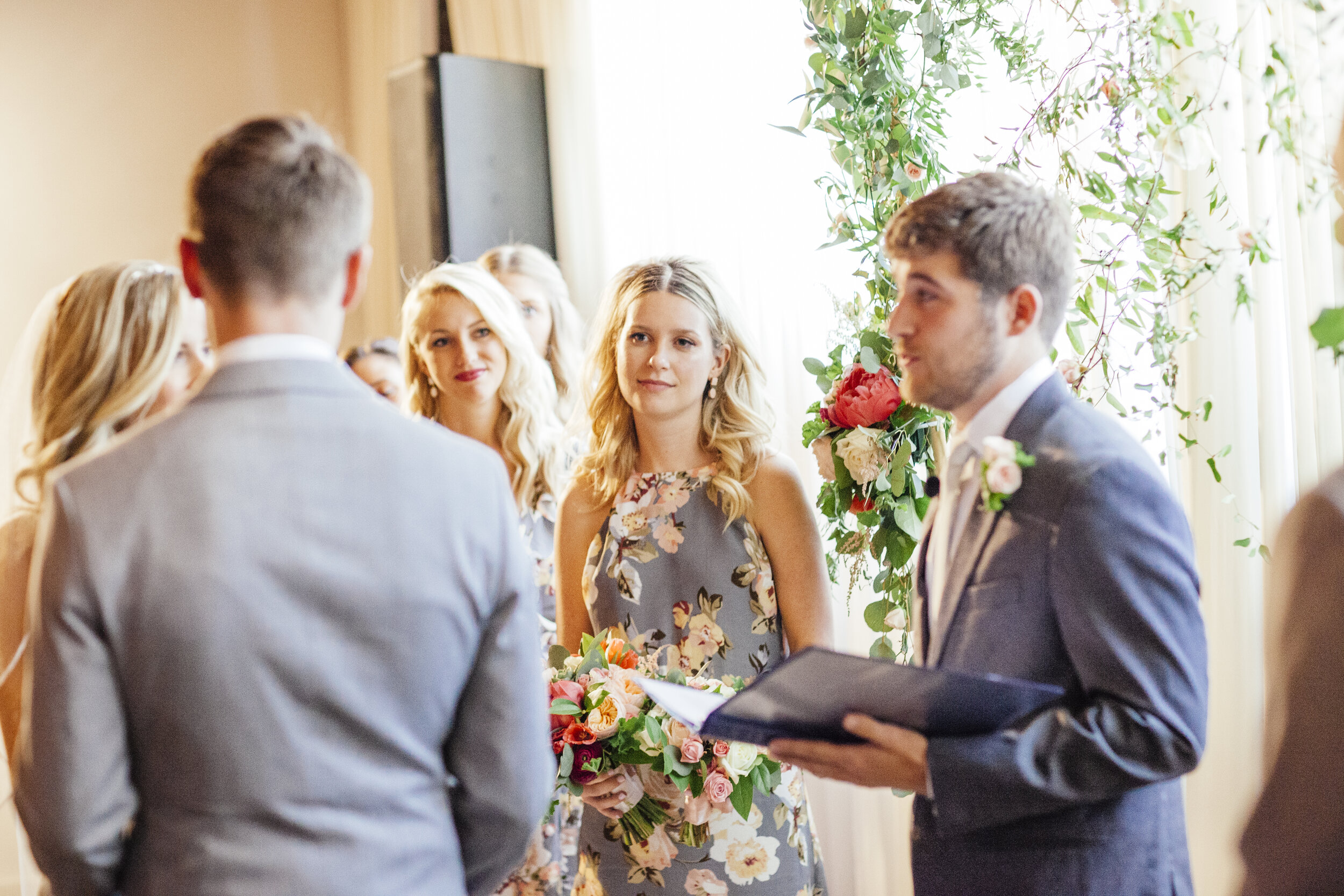 Colorful Chicago loft wedding captured by I Luv Photo. See more loft wedding ideas featured on CHItheeWED.com!