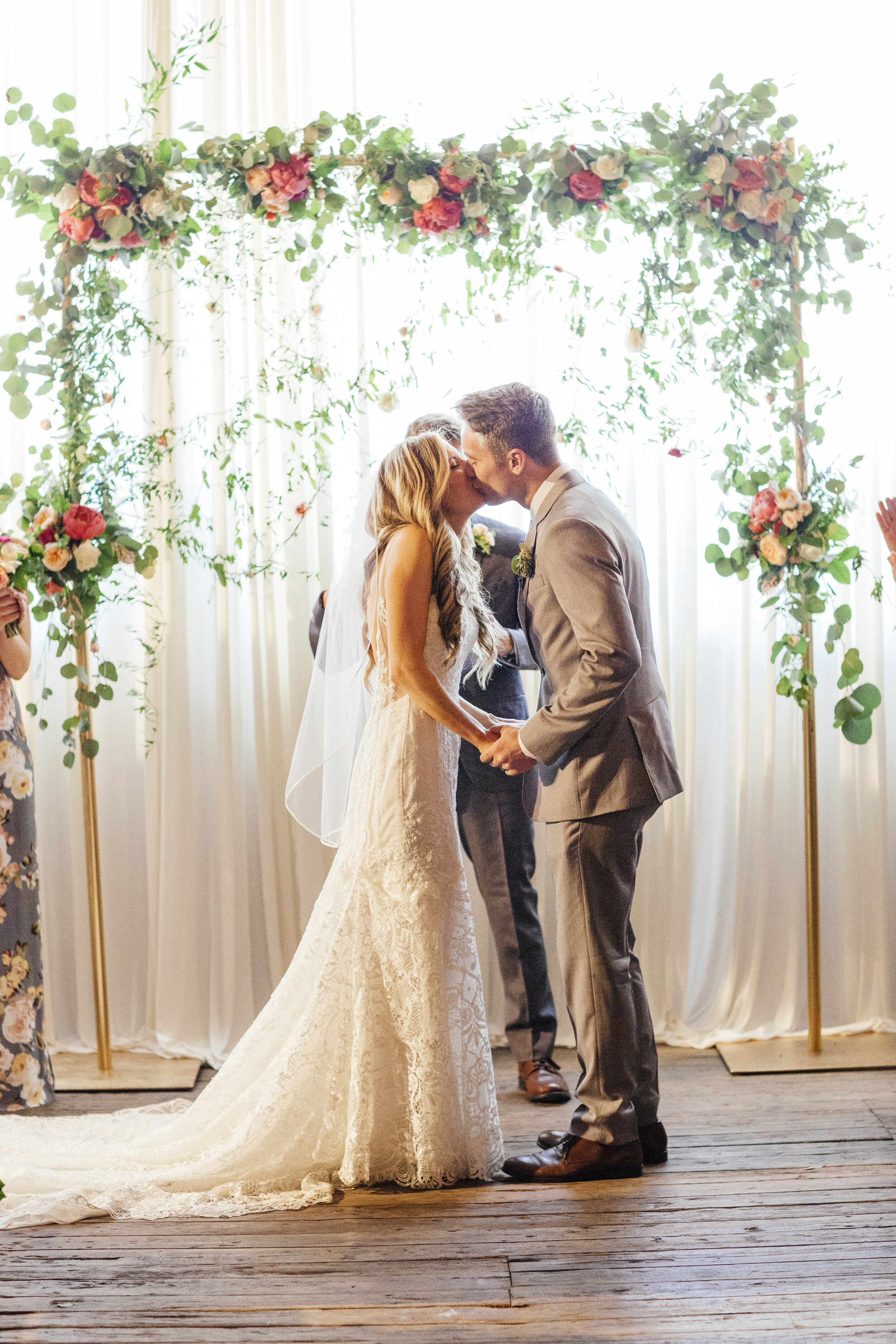 Colorful Chicago loft wedding captured by I Luv Photo. See more loft wedding ideas featured on CHItheeWED.com!