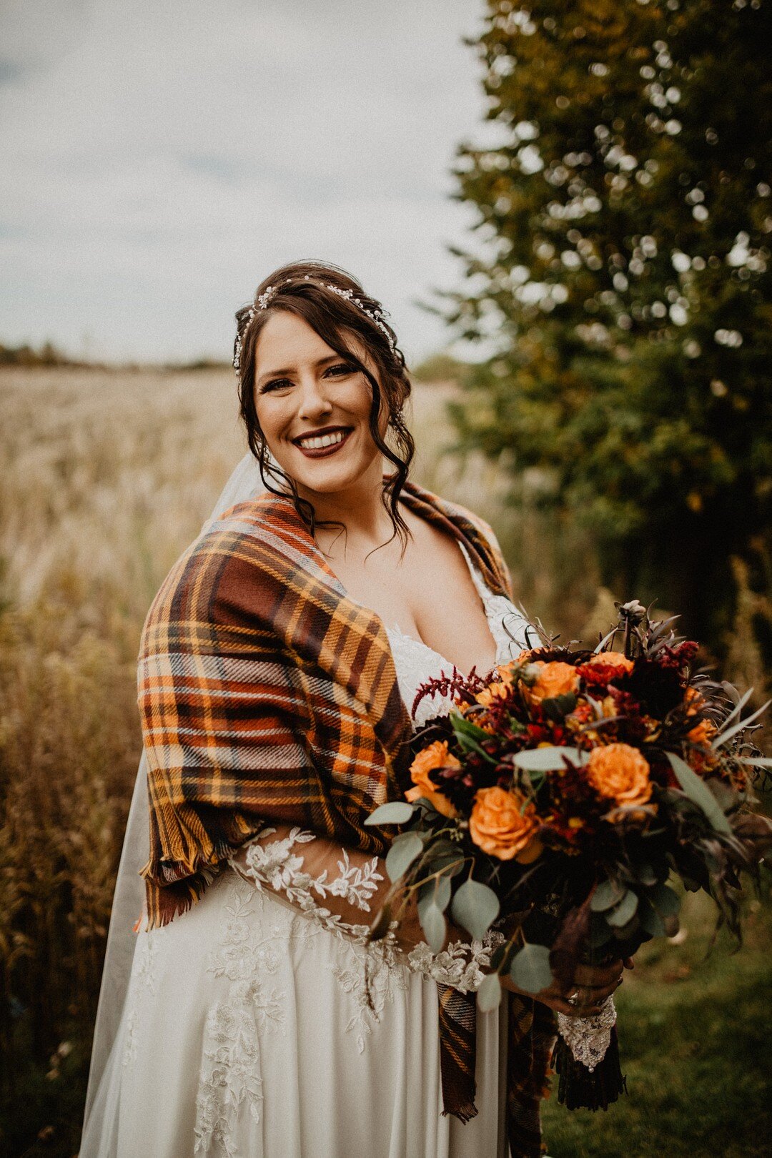 Spooky Fall Chicago Wedding captured by Savannah Linn Photography. See more fall wedding ideas on CHItheeWED.com!