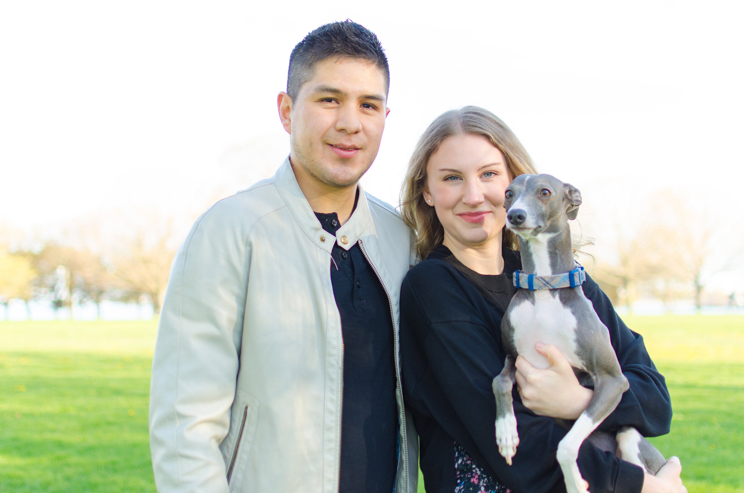 Spring Engagement on the Outskirts of Downtown Chicago captured by K. Marie Studios. See more engagement photo ideas on CHItheeWED.com! 