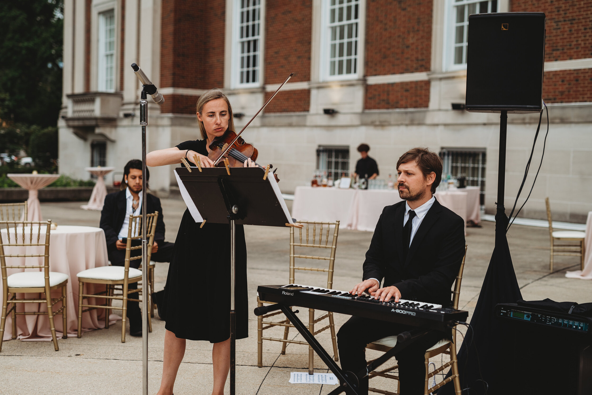 Wedding ceremony musicians: Modern Chic Chicago History Museum Wedding captured by Girl with the Tattoos. See more wedding ideas at CHItheeWED.com!