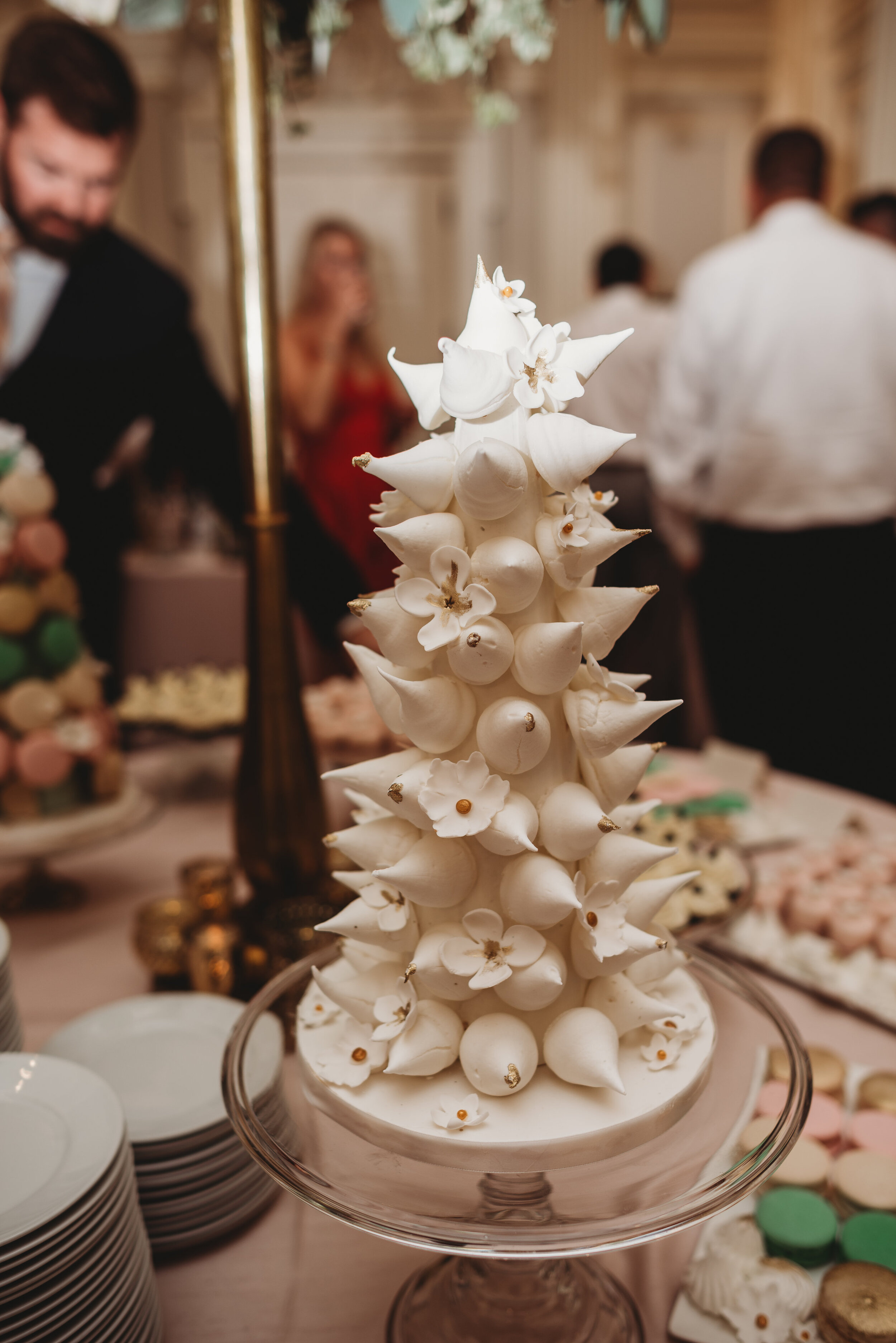 Wedding dessert display: Modern Chic Chicago History Museum Wedding captured by Girl with the Tattoos. See more wedding ideas at CHItheeWED.com!