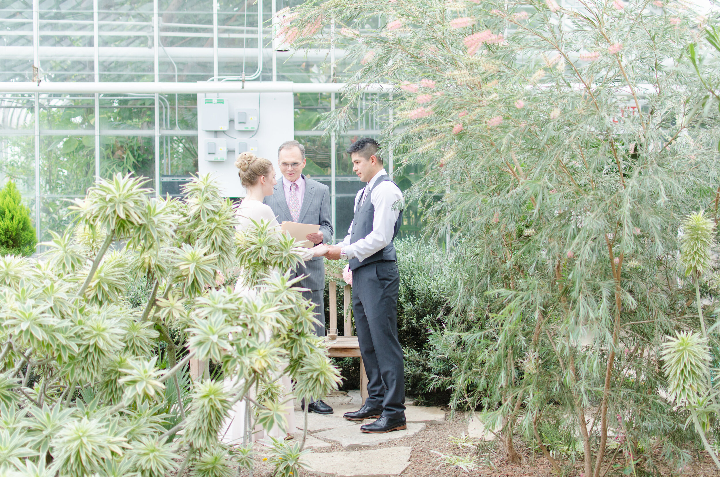 Intimate Oak Park Conservatory Greenhouse Wedding captured by K. Marie Studios. Head to CHItheeWED.com for more wedding ideas!