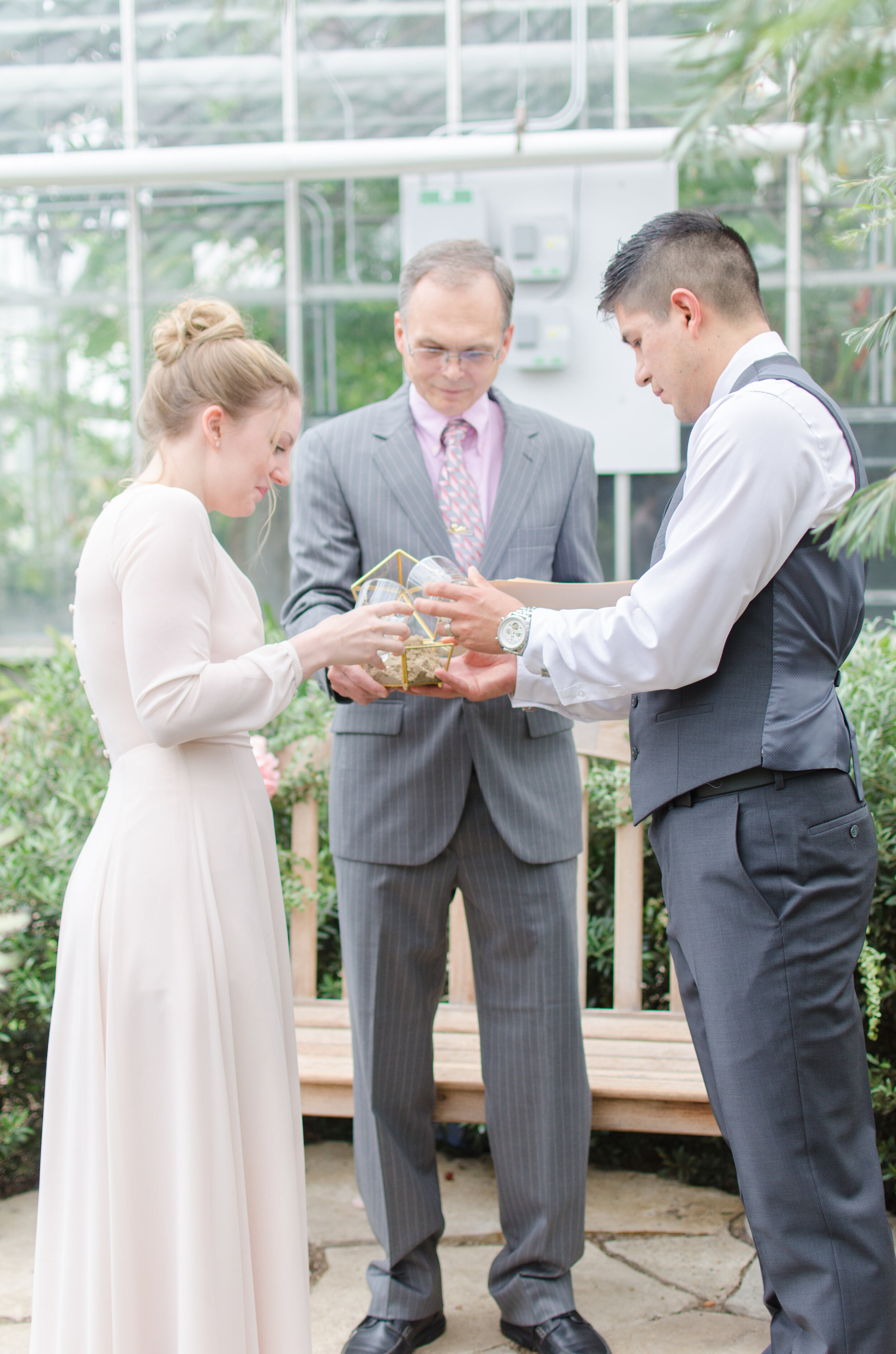 Intimate Oak Park Conservatory Greenhouse Wedding captured by K. Marie Studios. Head to CHItheeWED.com for more wedding ideas!