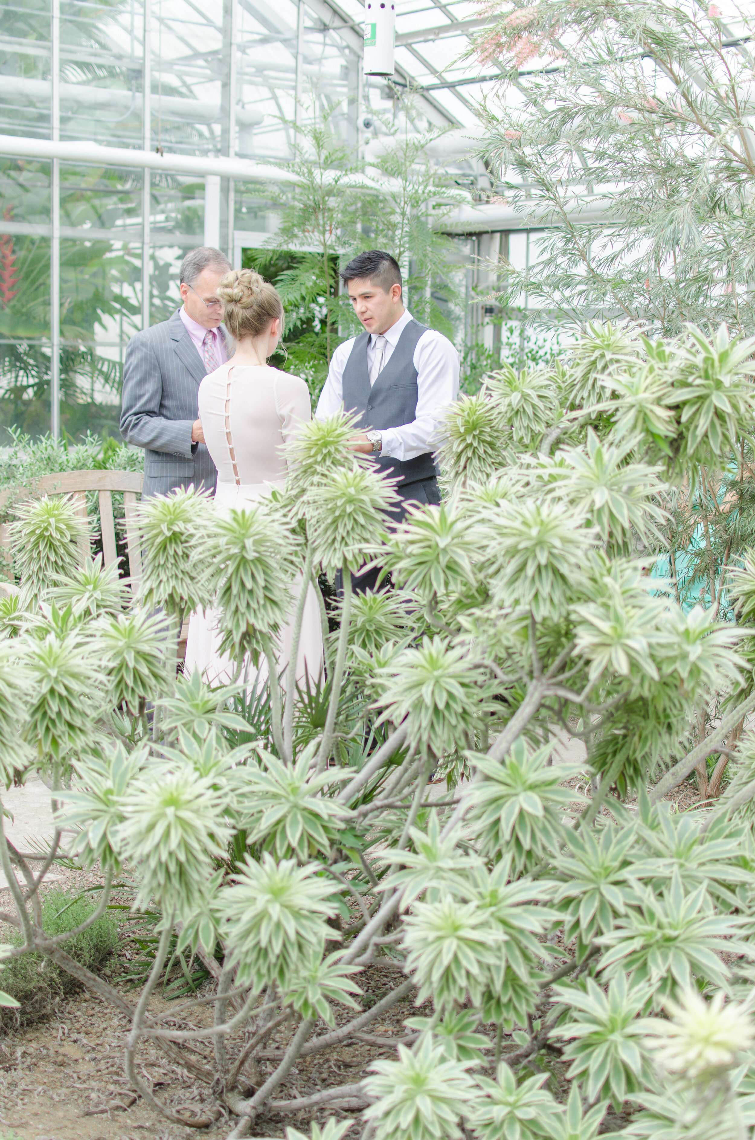 Intimate Oak Park Conservatory Greenhouse Wedding captured by K. Marie Studios. Head to CHItheeWED.com for more wedding ideas!