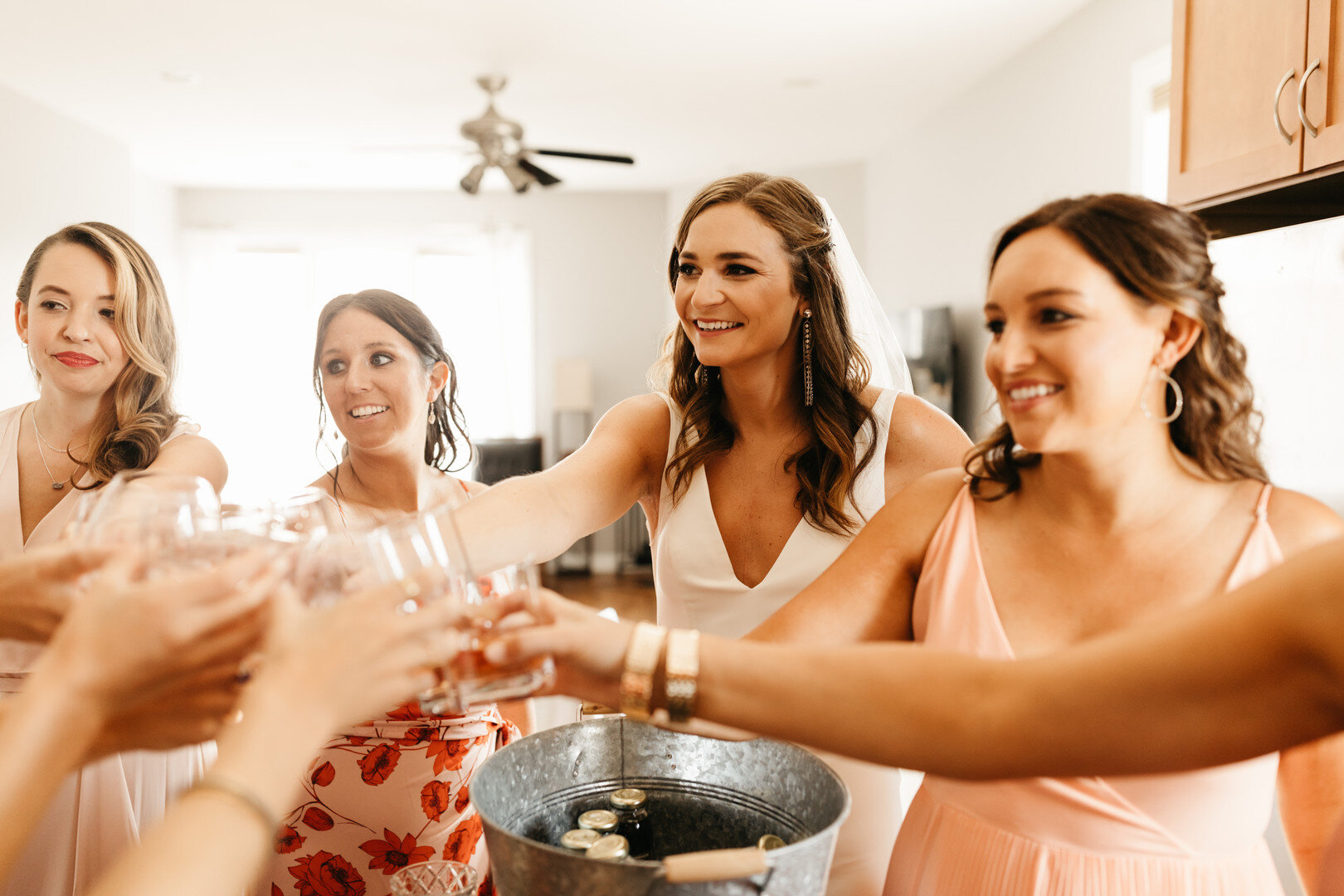 Bridal Party Getting Ready: Fairlie Industrial Chicago Wedding captured by We Are The Bowsers. See more wedding inspiration at CHItheeWED.com!