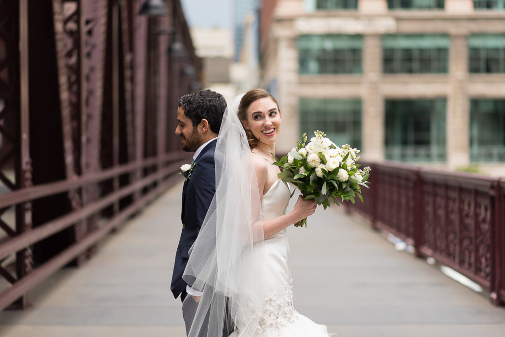 Wedding First Look: Lacuna Lofts Modern Day Jewish Wedding captured by Ashley Hamm Photography. See more modern wedding ideas at CHItheeWED.com!