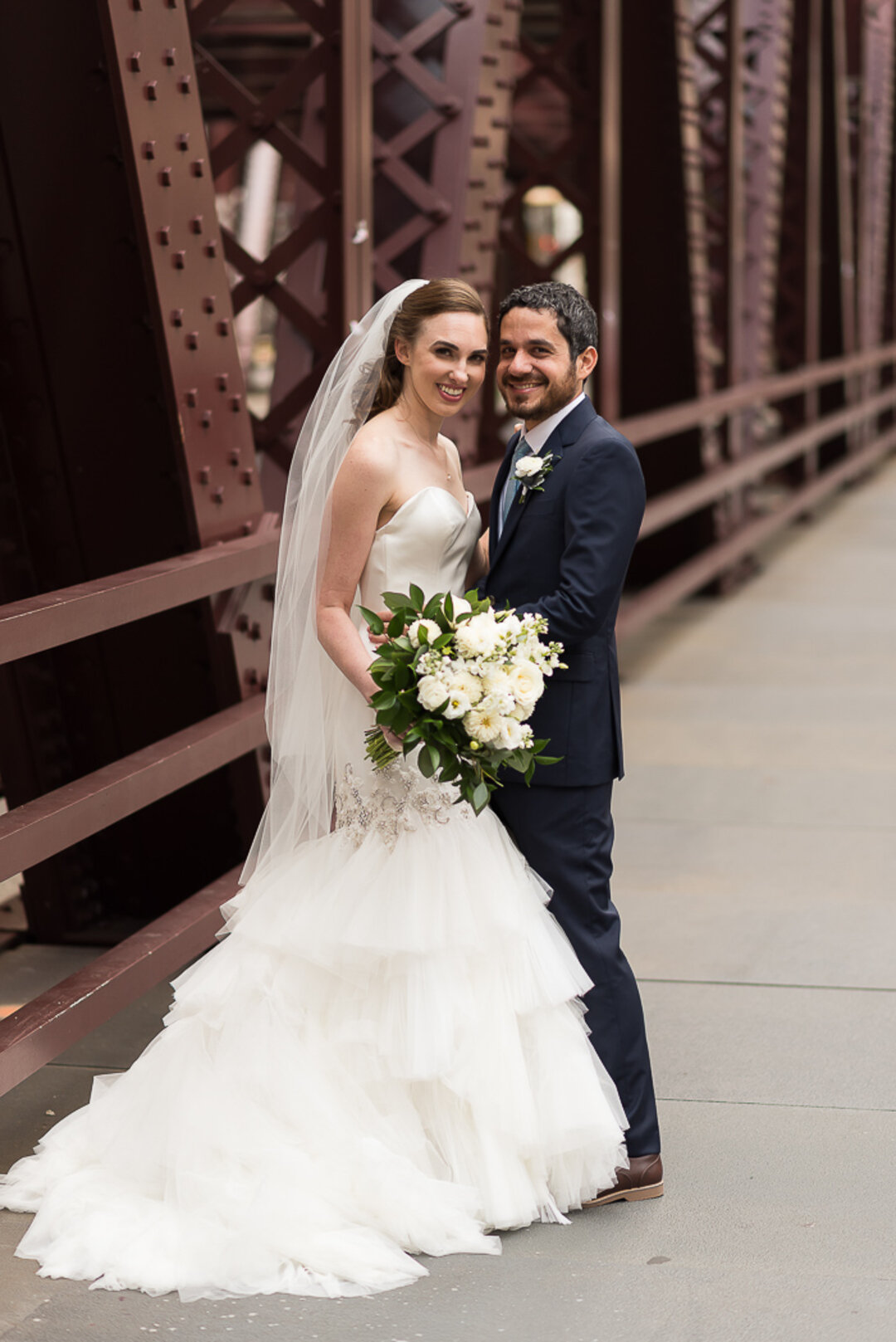 Wedding Portrait: Lacuna Lofts Modern Day Jewish Wedding captured by Ashley Hamm Photography. See more modern wedding ideas at CHItheeWED.com!