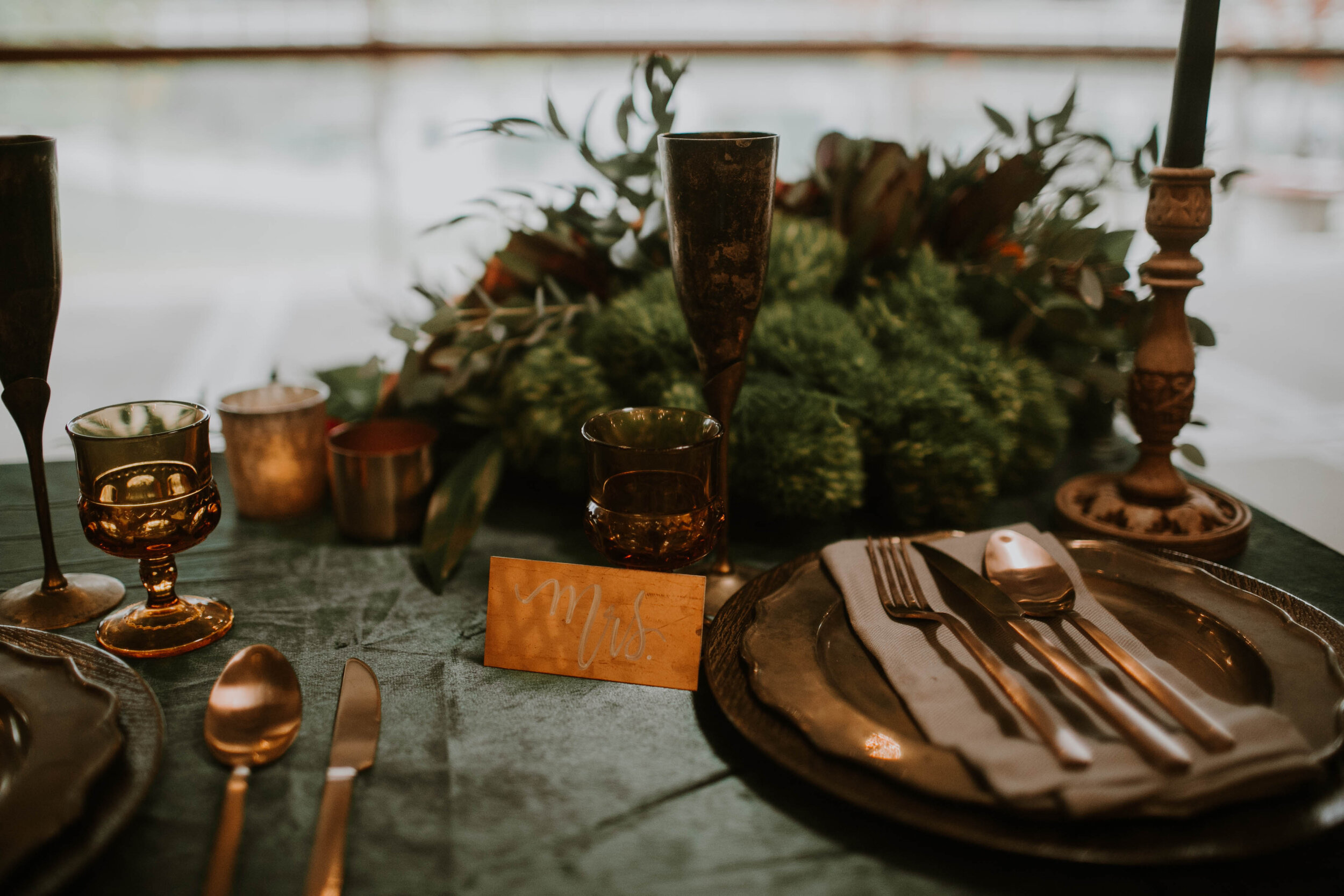 Moody Fall Wedding Styled Shoot captured by Gabrielle Daylor Photography. See more fall wedding ideas at CHItheeWED.com!