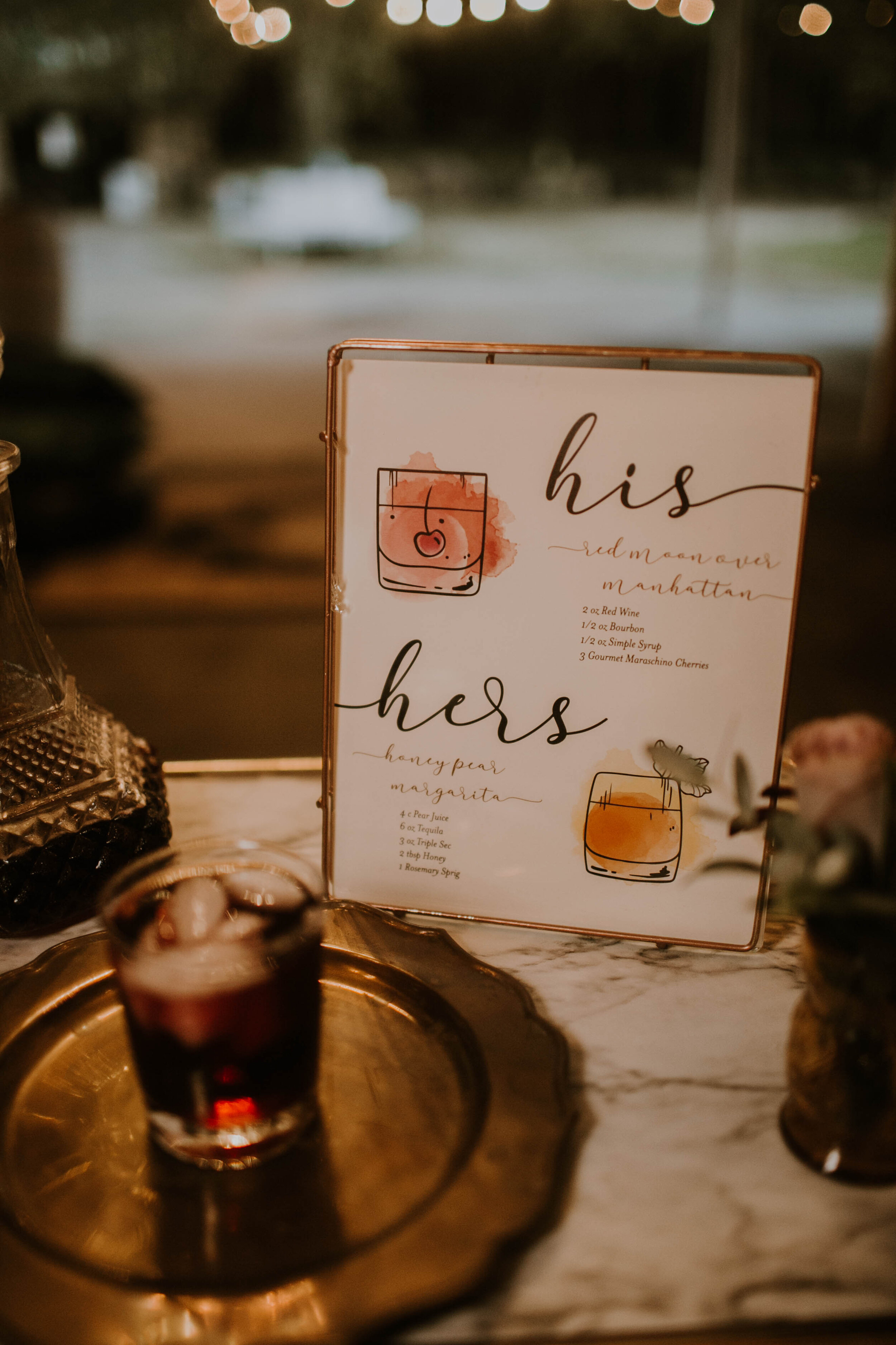 Wedding bar sign: Moody Fall Wedding Styled Shoot captured by Gabrielle Daylor Photography. See more fall wedding ideas at CHItheeWED.com!
