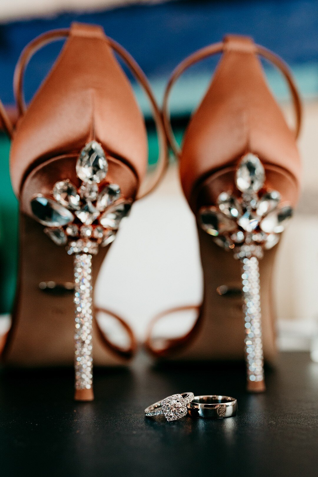 Rhinestone wedding shoes: Sophisticated Southside Chicago wedding captured by Emily-Melissa Photography LLC featured on CHI thee WED. Find more Chicago wedding ideas on CHItheeWED.com!